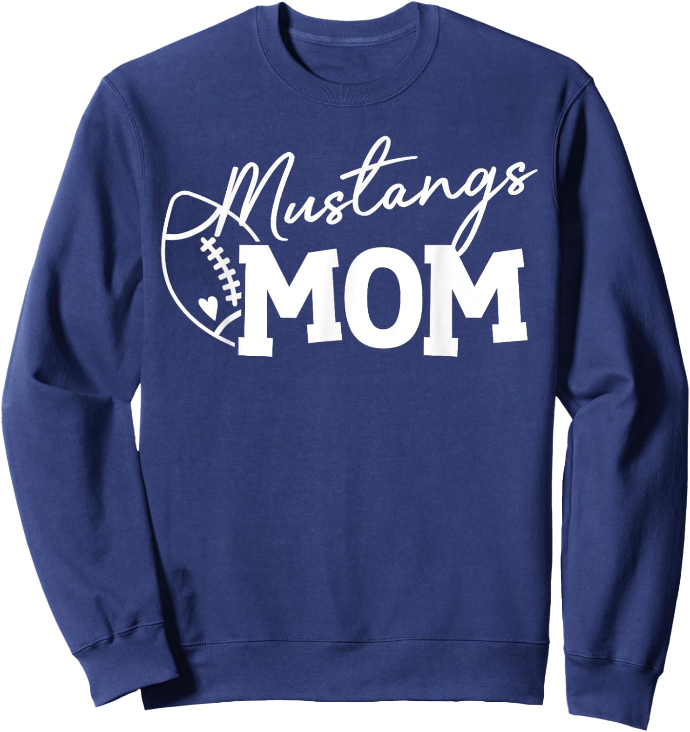 Mustangs Football Mom Gift Sweatshirt - Sweatshirt | Navy