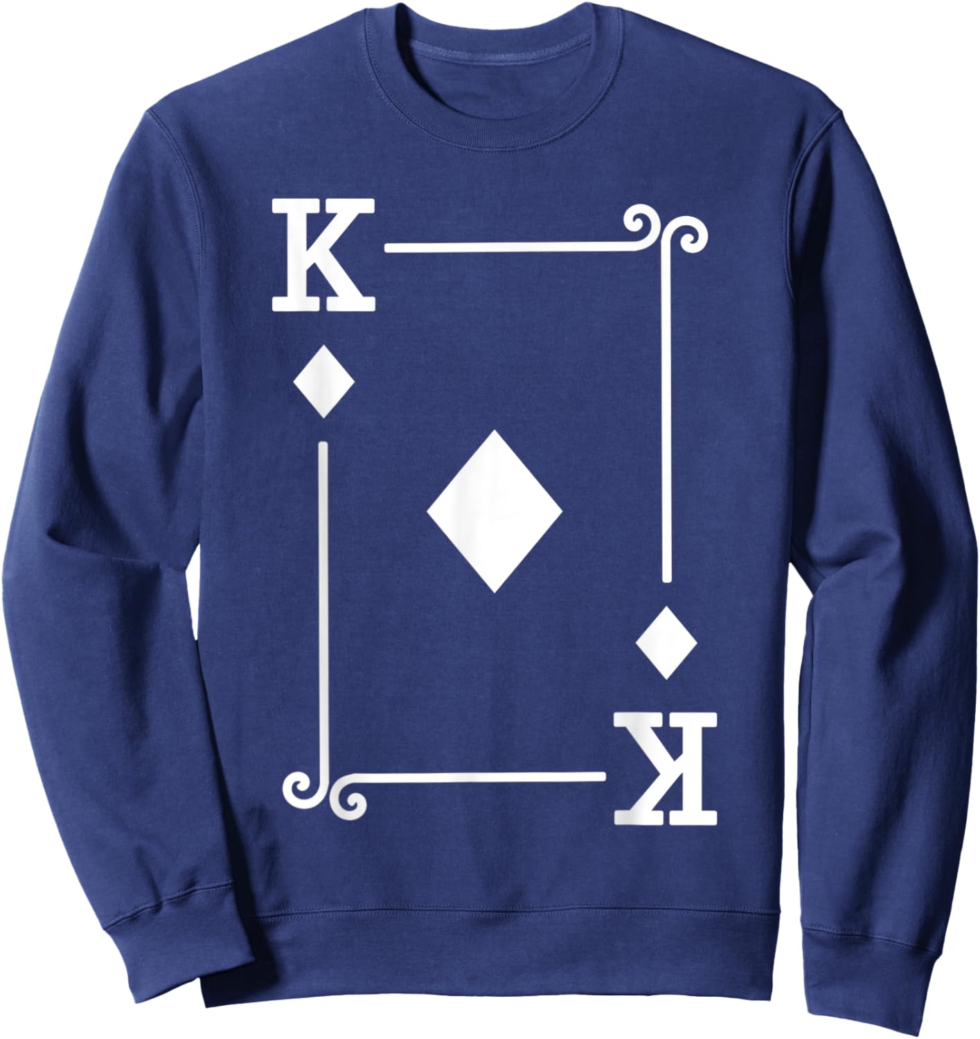 King Diamonds Card Costume - Playing Cards - King Diamonds Sweatshirt - Sweatshirt | Navy