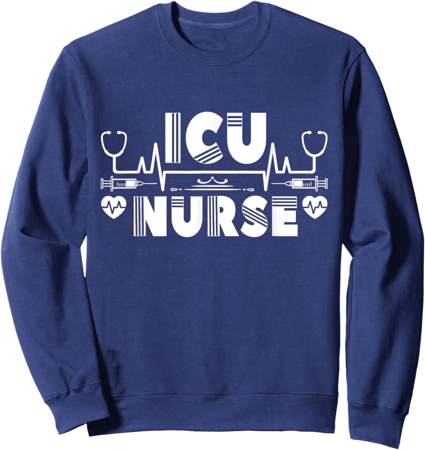 Icu Nurse Hospital Intensive Care Ice Nursing Sweatshirt - Sweatshirt | Navy