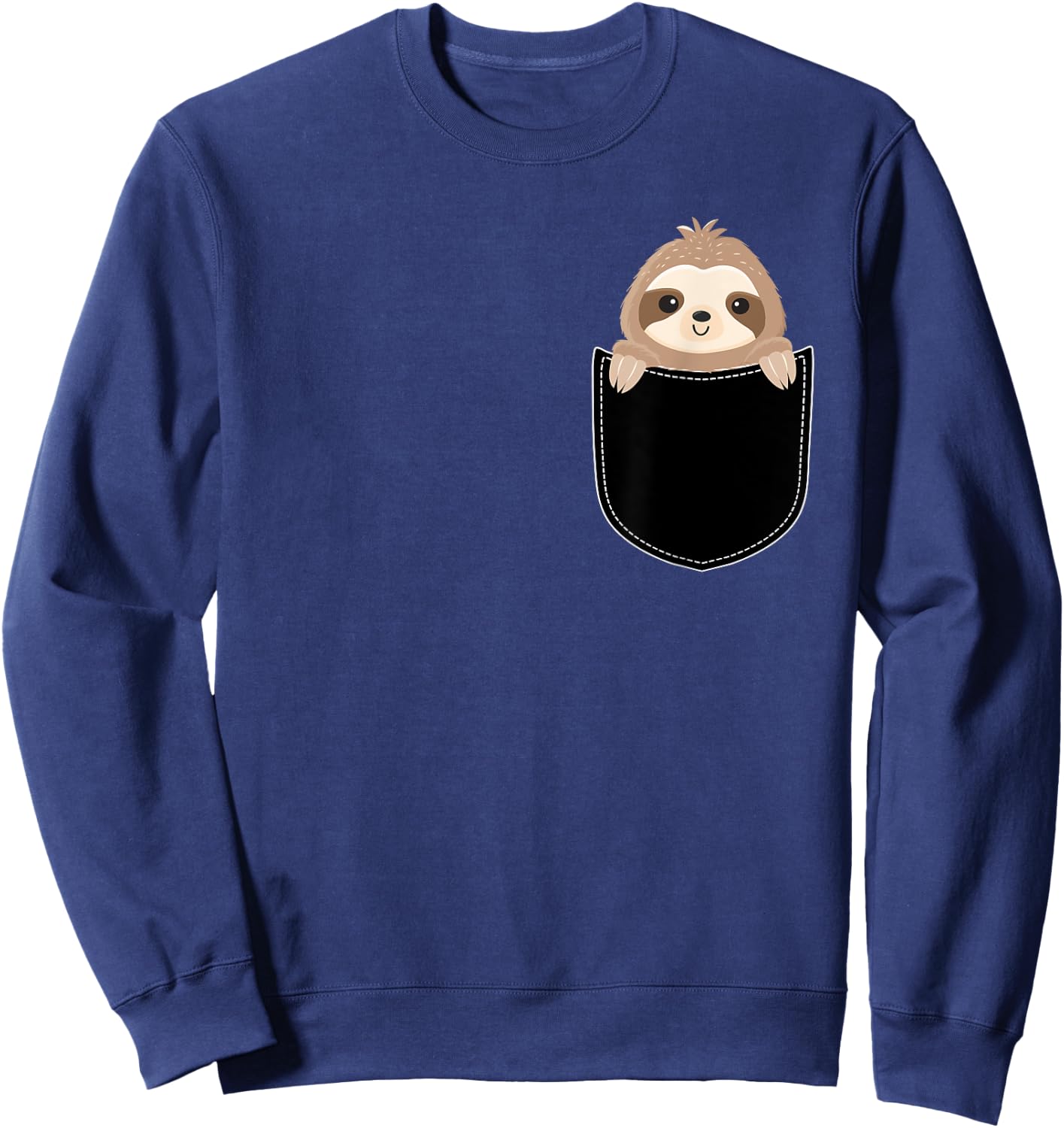 Sloth In A Pocket - Animal Whisperer Biologist Zookeeper Sweatshirt - Sweatshirt | Navy