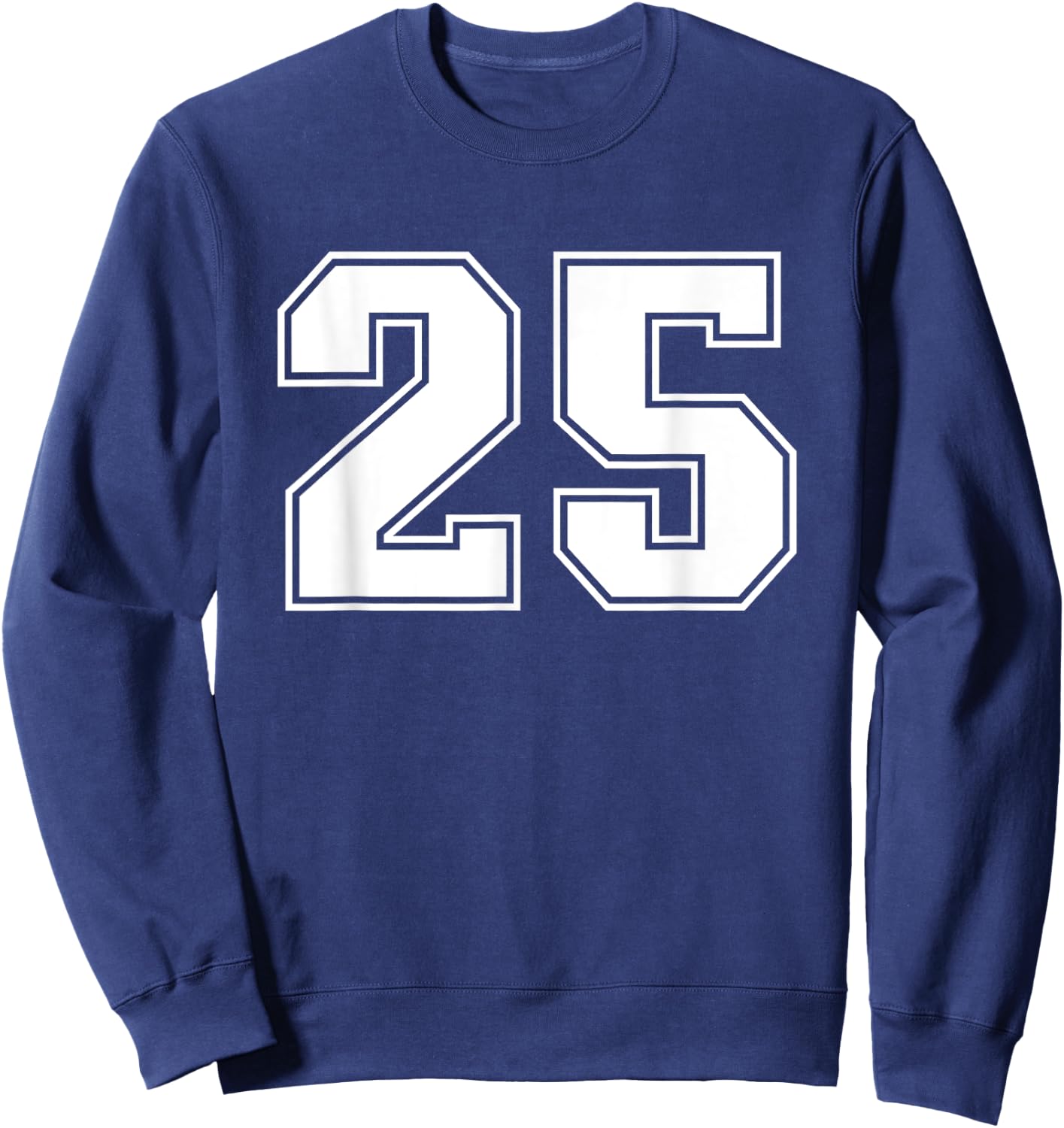 Number #25 Sports Jersey Lucky Number Sweatshirt - Sweatshirt | Navy