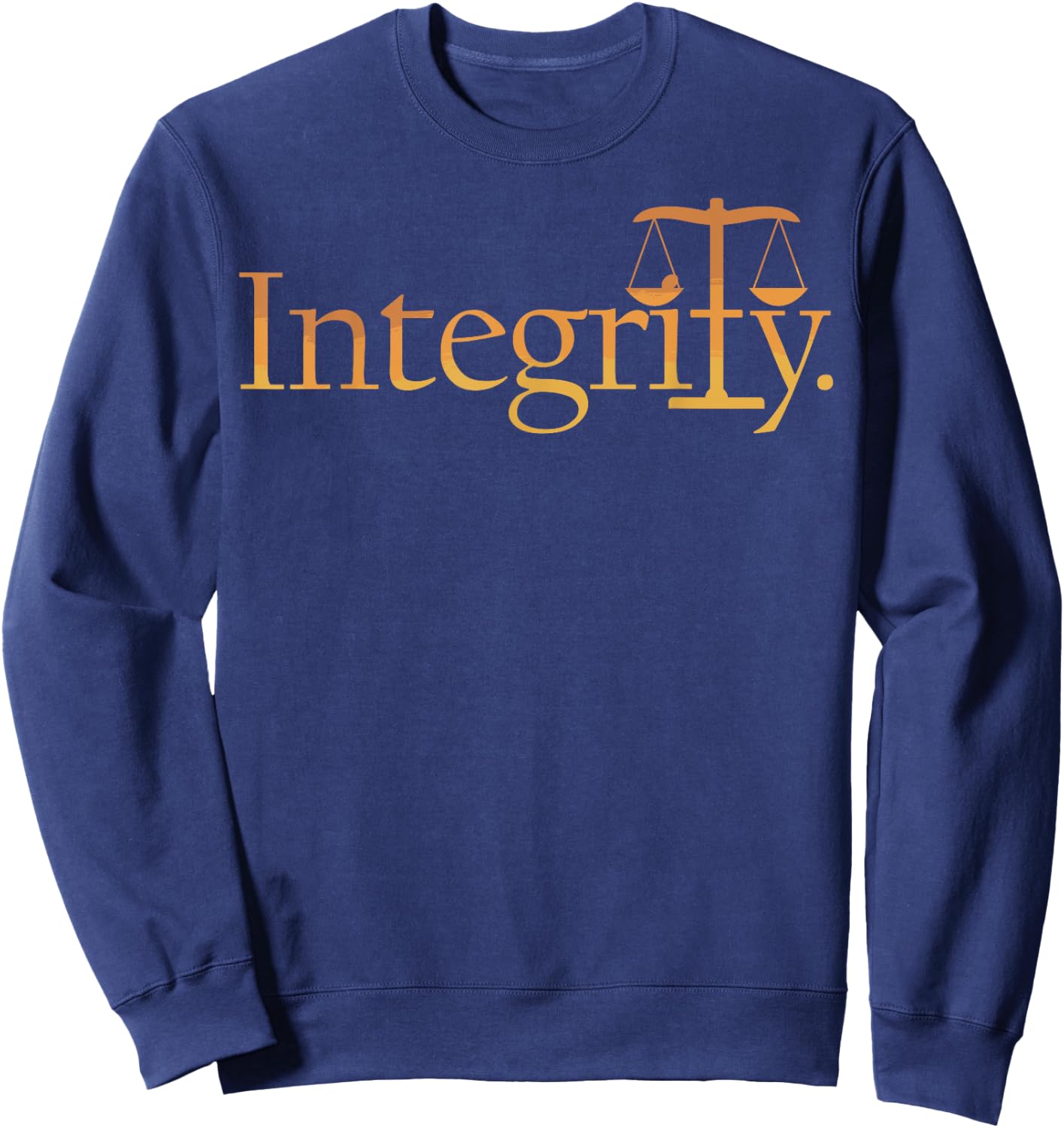 Integrity Word Slogan Statement Sweatshirt - Sweatshirt | Navy