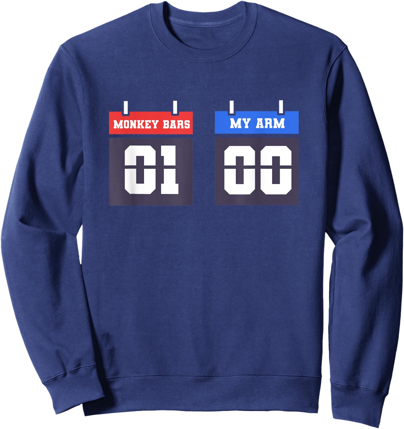 Monkey Bars Funny Broken Arm For Kids Sweatshirt - Sweatshirt | Navy