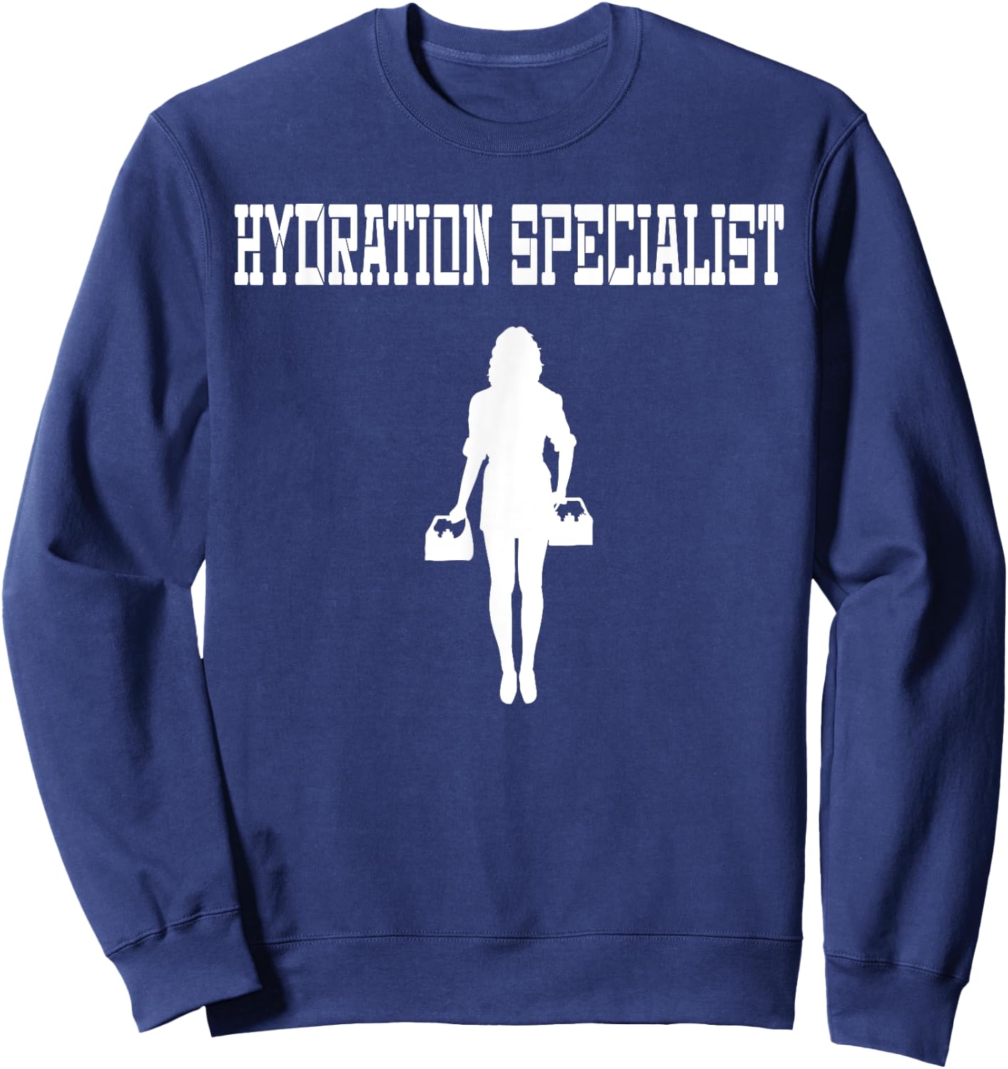 Female Waterboy Watergirl Female Hydration Specialist Sweatshirt - Sweatshirt | Navy
