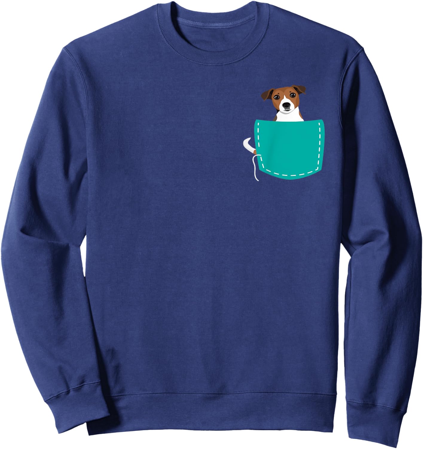 Jack Russell Dog In A Pocket - Dog Owner Animal Whisperer Women Girls Kids Sweatshirt - Sweatshirt | Navy