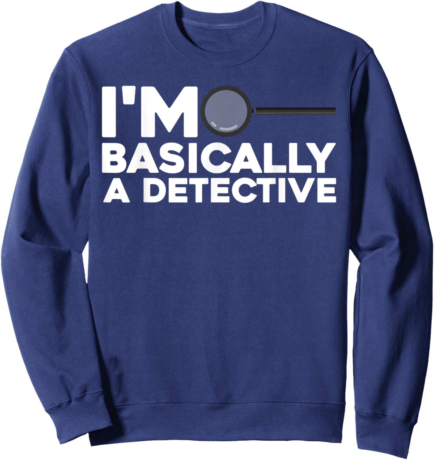 Funny Detective Art Women Kids True Crime Morbid Spy Sweatshirt - Sweatshirt | Navy