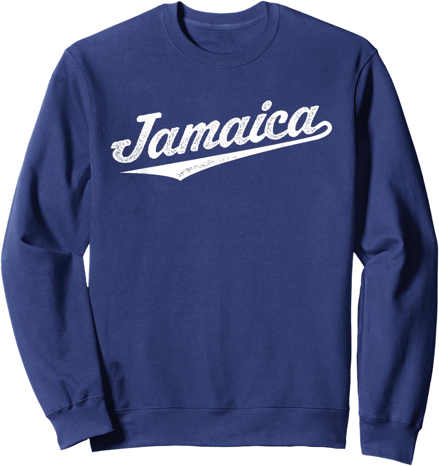 Jamaica Sports Cursive Script Retro Jamaican Souvenir Sweatshirt - Sweatshirt | Navy