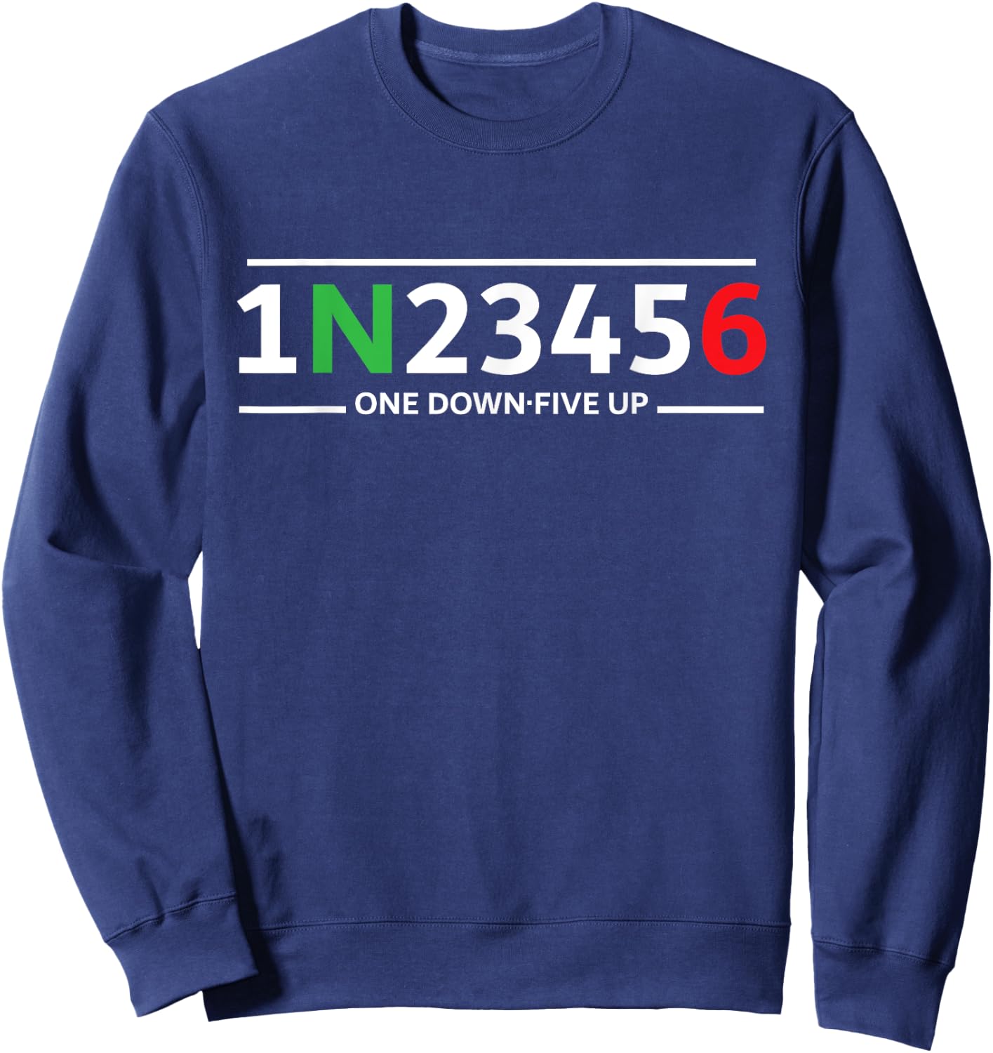 Motorcycle Shift Funny Biker Motorcyclist One Down Five Up Sweatshirt - Sweatshirt | Navy