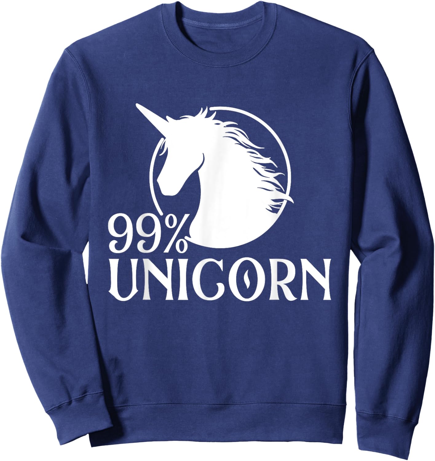 Rainbow Unicorn Mystical Creature Magical Animal Sweatshirt - Sweatshirt | Navy