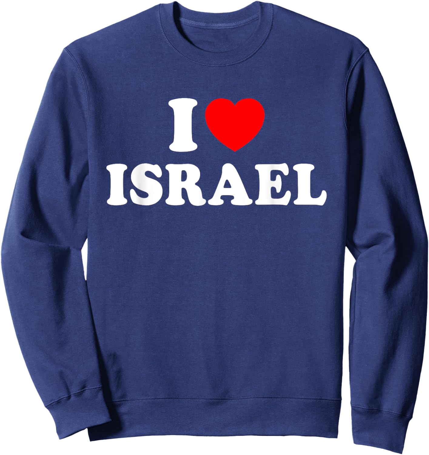I Love Israel Sweatshirt - Sweatshirt | Navy