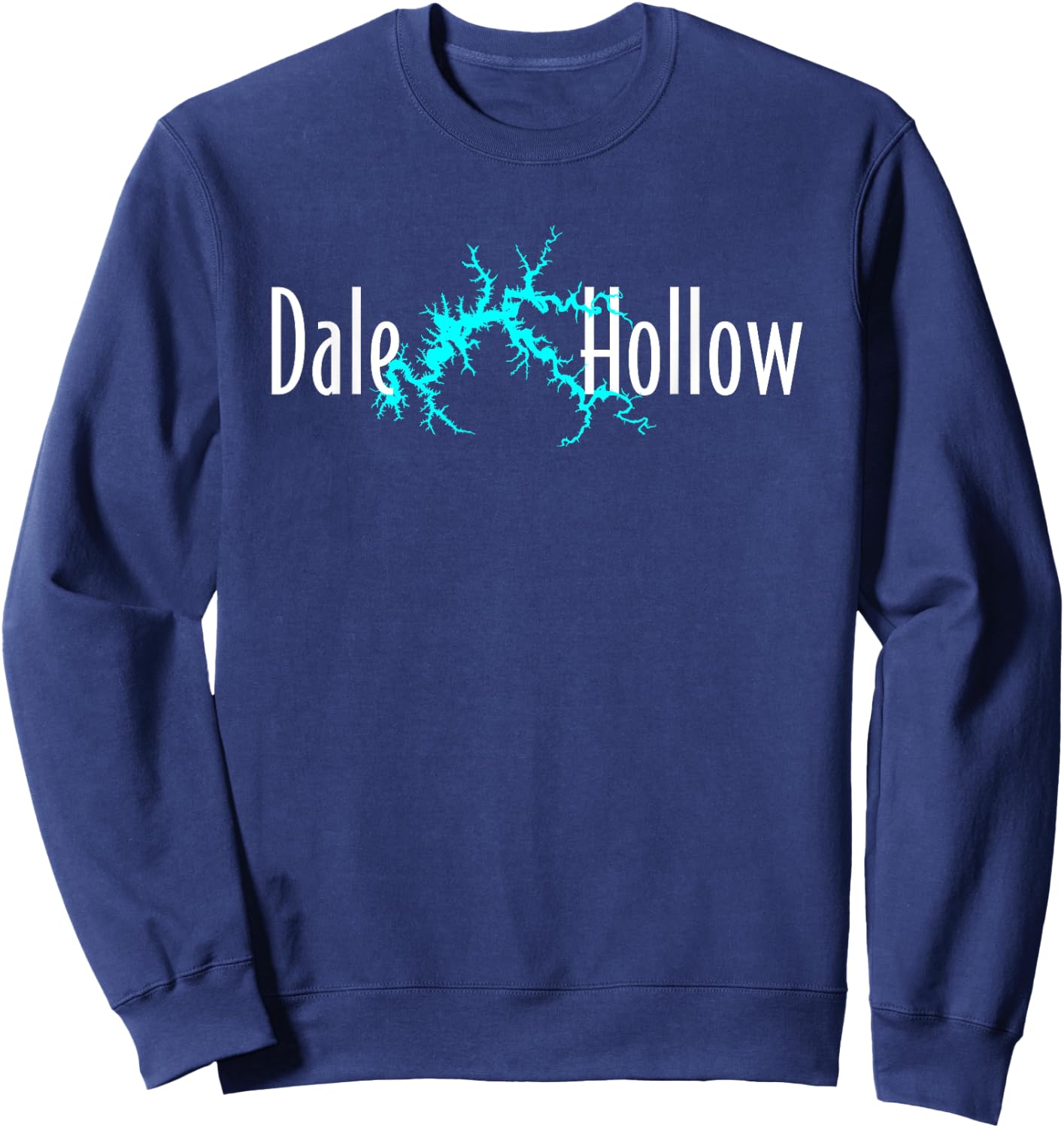 Minimalist Dale Hollow, Kentucky / Tennessee Sweatshirt - Sweatshirt | Navy