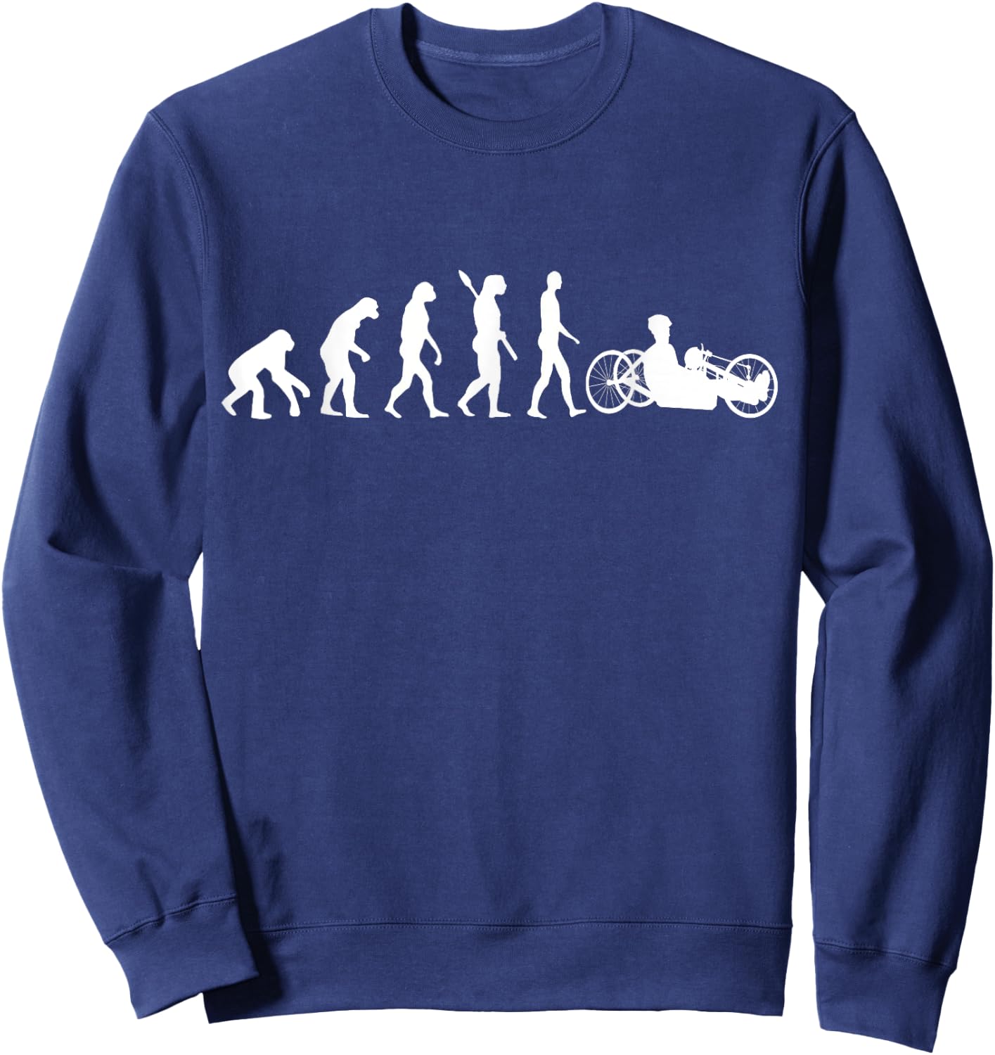 Recumbent Trike Evolution Recumbent Bicycle Recumbent Bike Sweatshirt - Sweatshirt | Navy