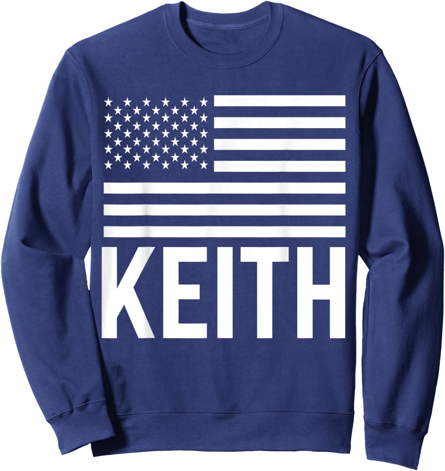 Keith Usa Name Forename Personalized Birthday Sweatshirt - Sweatshirt | Navy