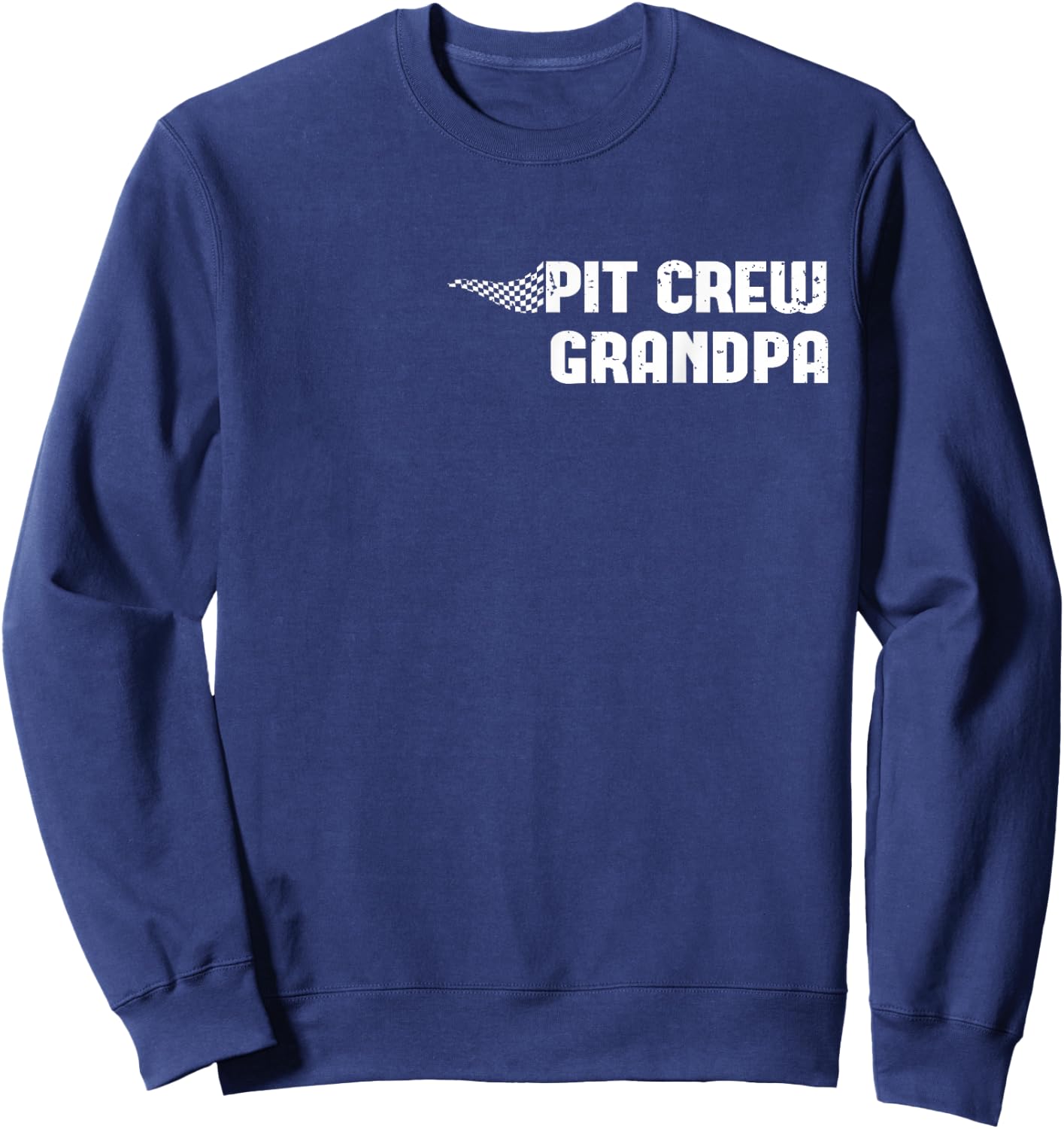 Pit Crew Grandpa Racing Car Family Matching Birthday Party Sweatshirt - Sweatshirt | Navy