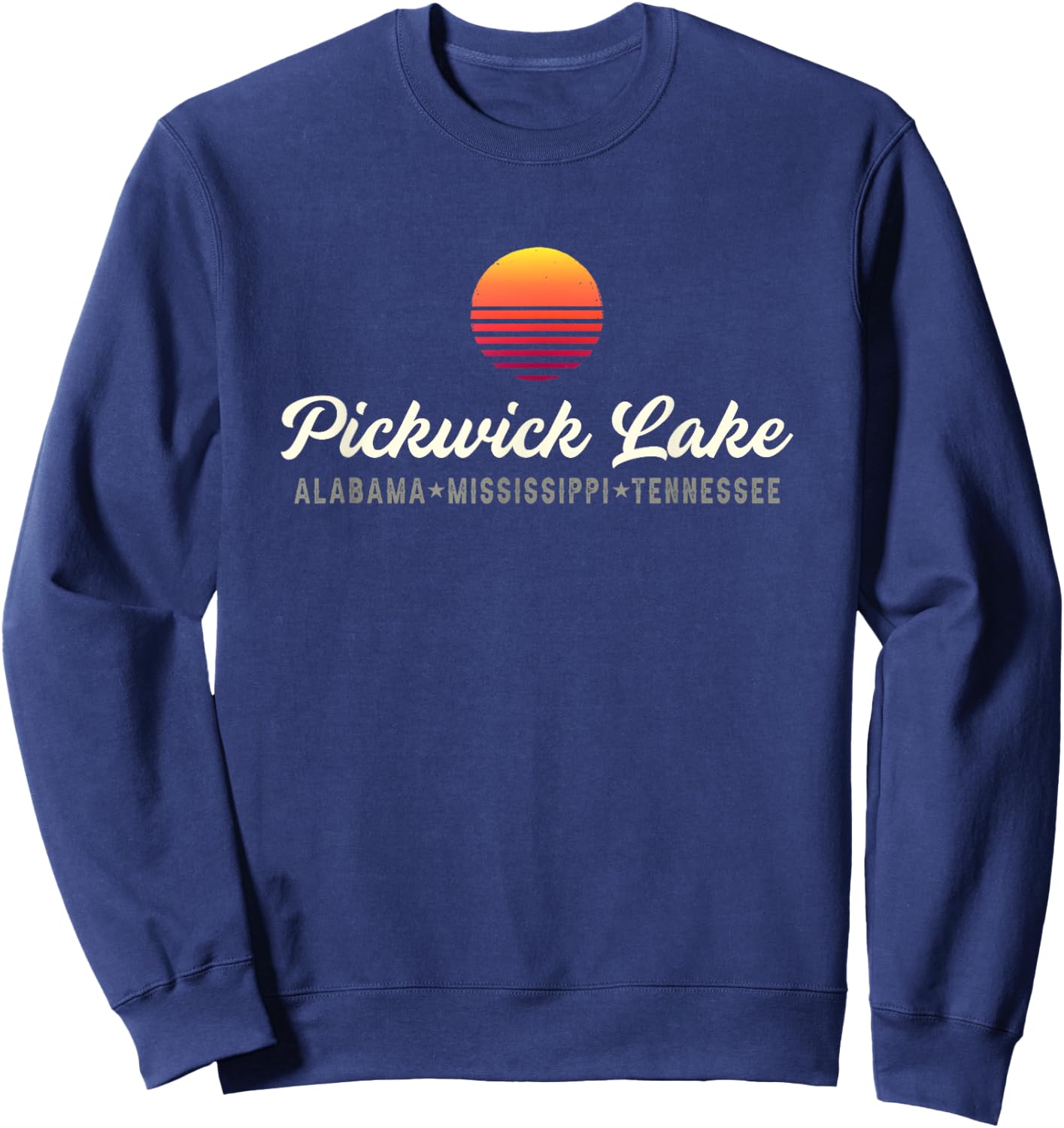 Pickwick Lake ALABAMA MISSISSIPPI TENNESSEE Bass Fishing Sweatshirt - Sweatshirt | Navy