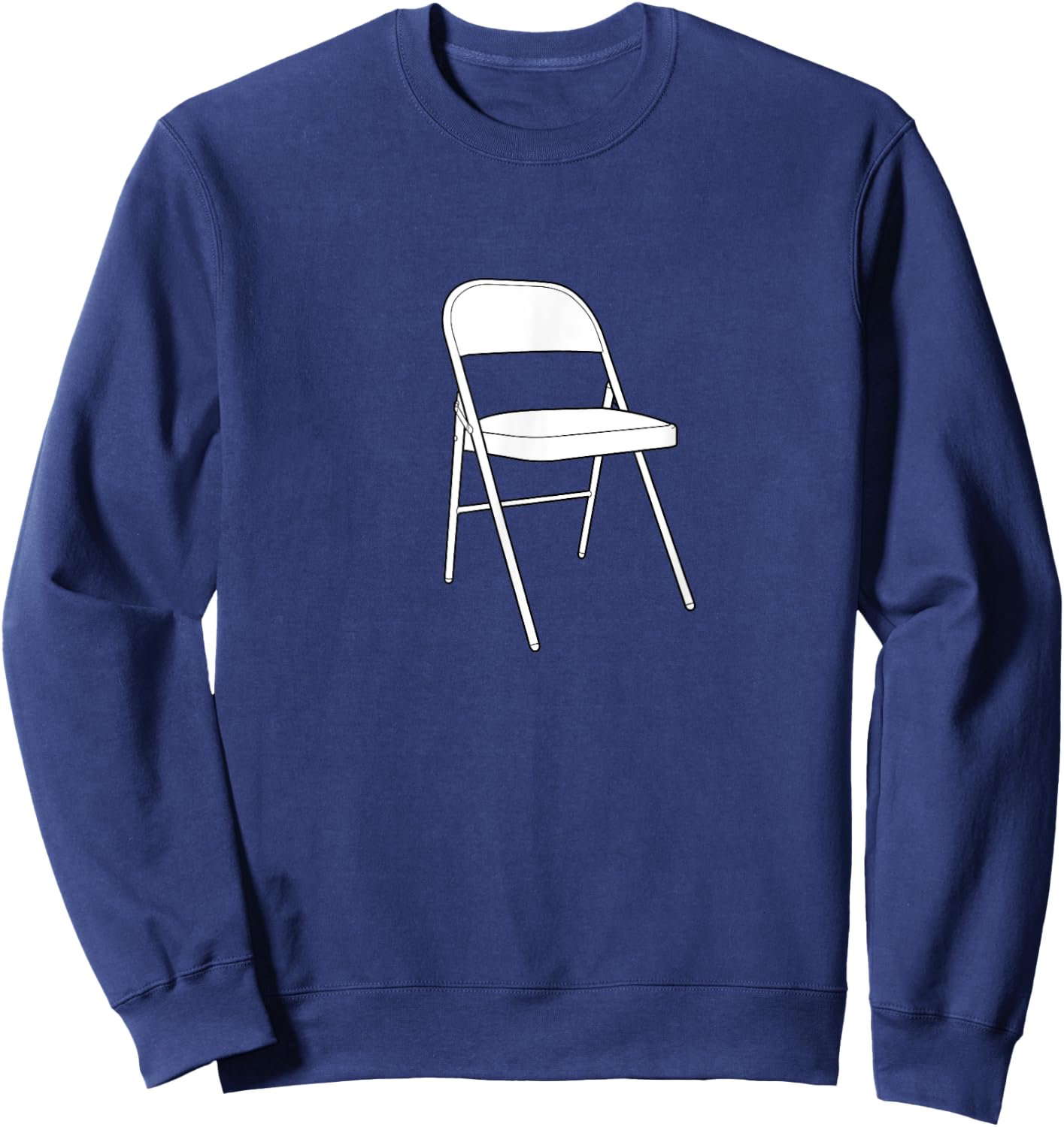 Iconic White Folding Chair Sweatshirt - Sweatshirt | Navy