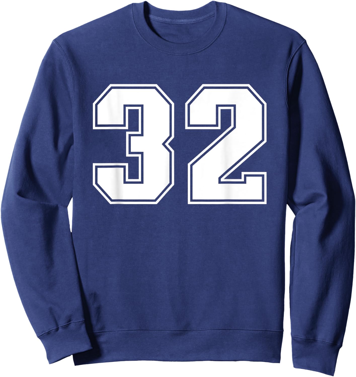 Number #32 Sports Jersey Lucky Number Sweatshirt - Sweatshirt | Navy