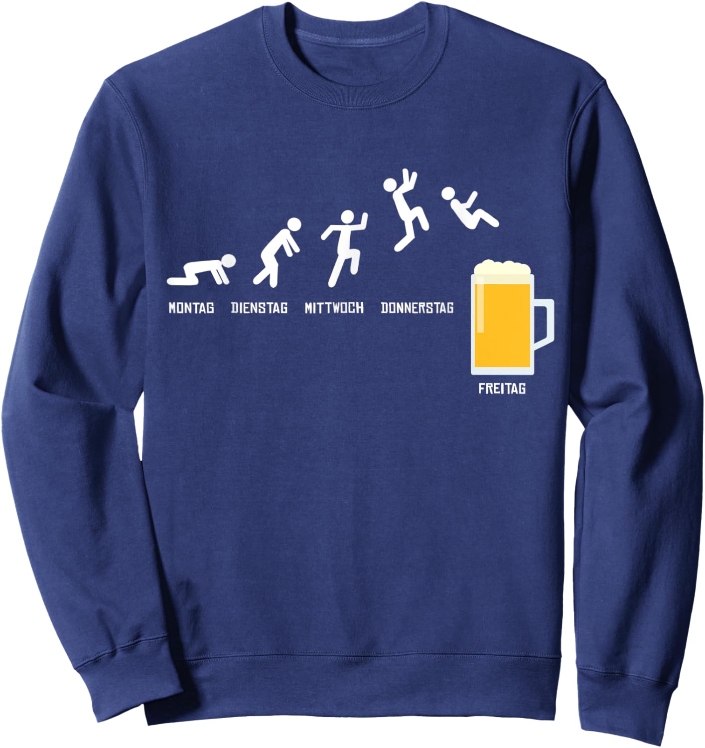 Beer Week Finally Friday Weekend Funny Beer Gift Sweatshirt - Sweatshirt | Navy