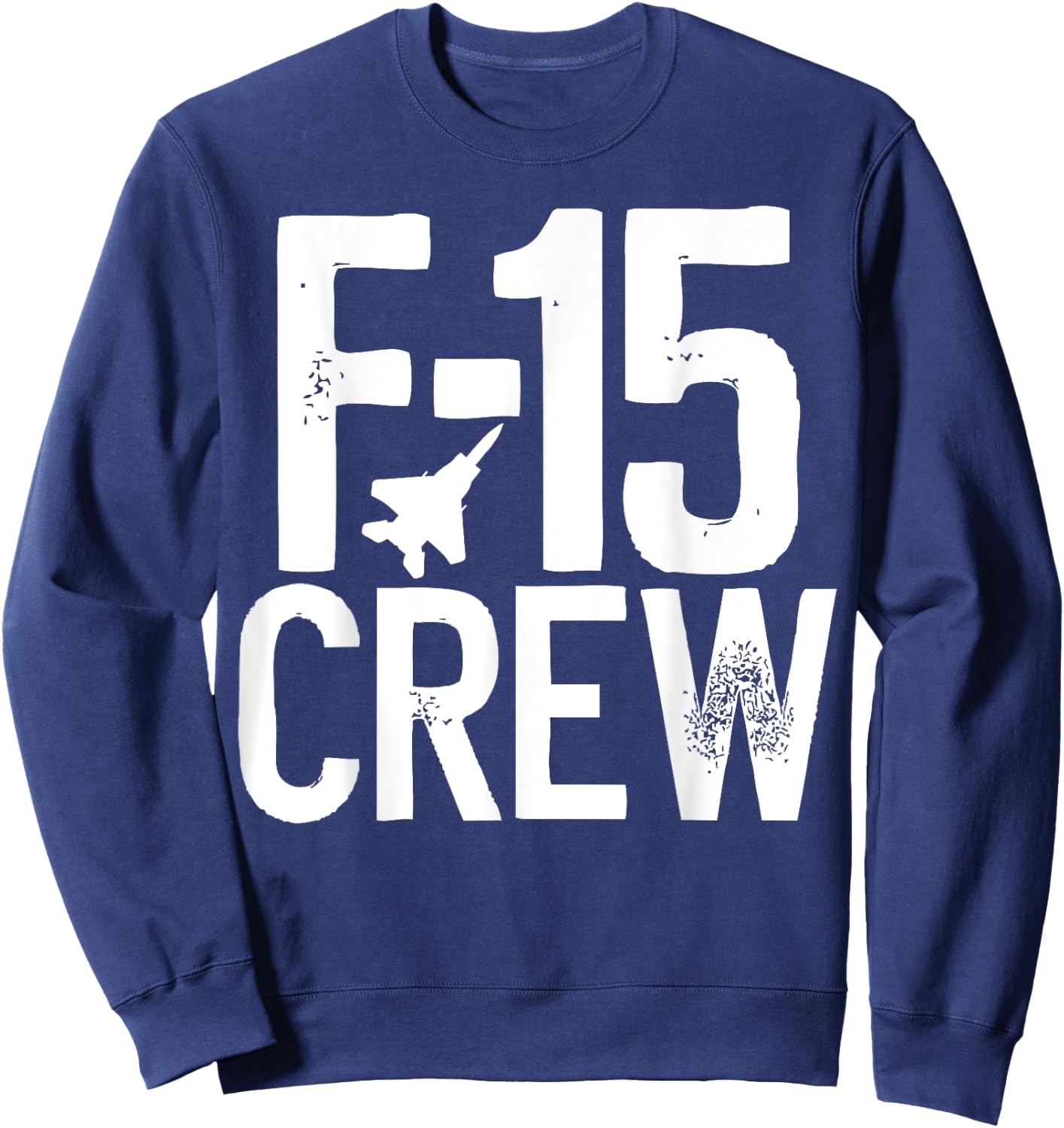 Eagle F-15 silhouette Jet Fighter Crew and Team Fighter jet Sweatshirt - Sweatshirt | Navy
