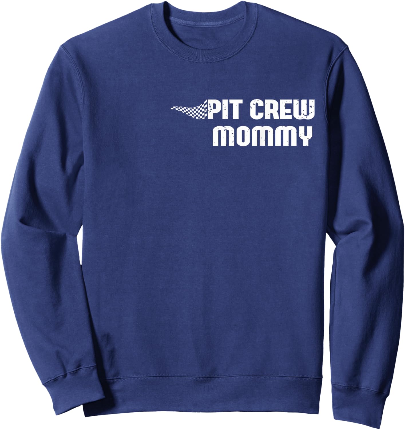 Pit Crew Mommy Racing Car Family Matching Birthday Party Sweatshirt - Sweatshirt | Navy