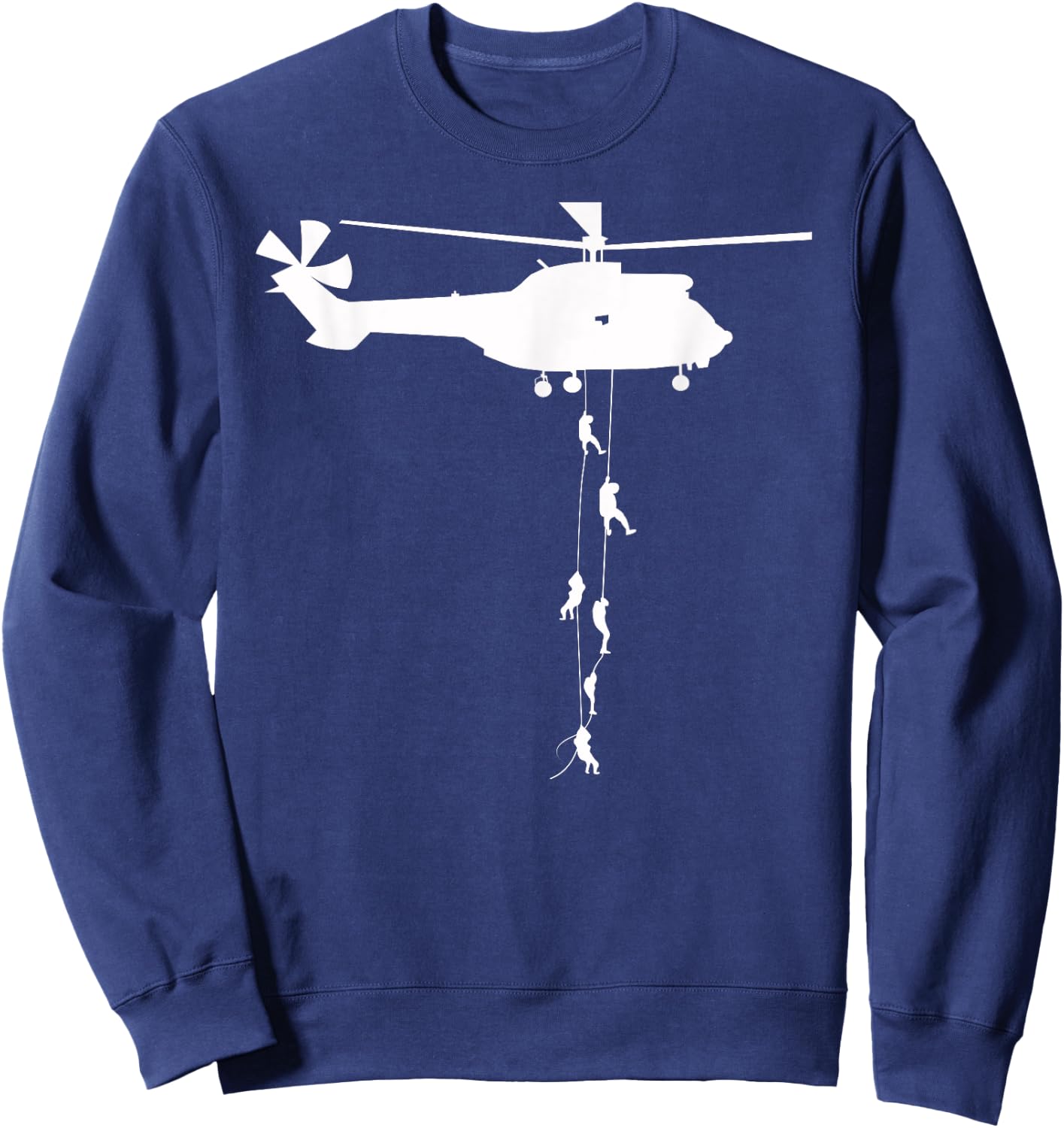 Helicopter dropping Soldiers air assault Sweatshirt - Sweatshirt | Navy
