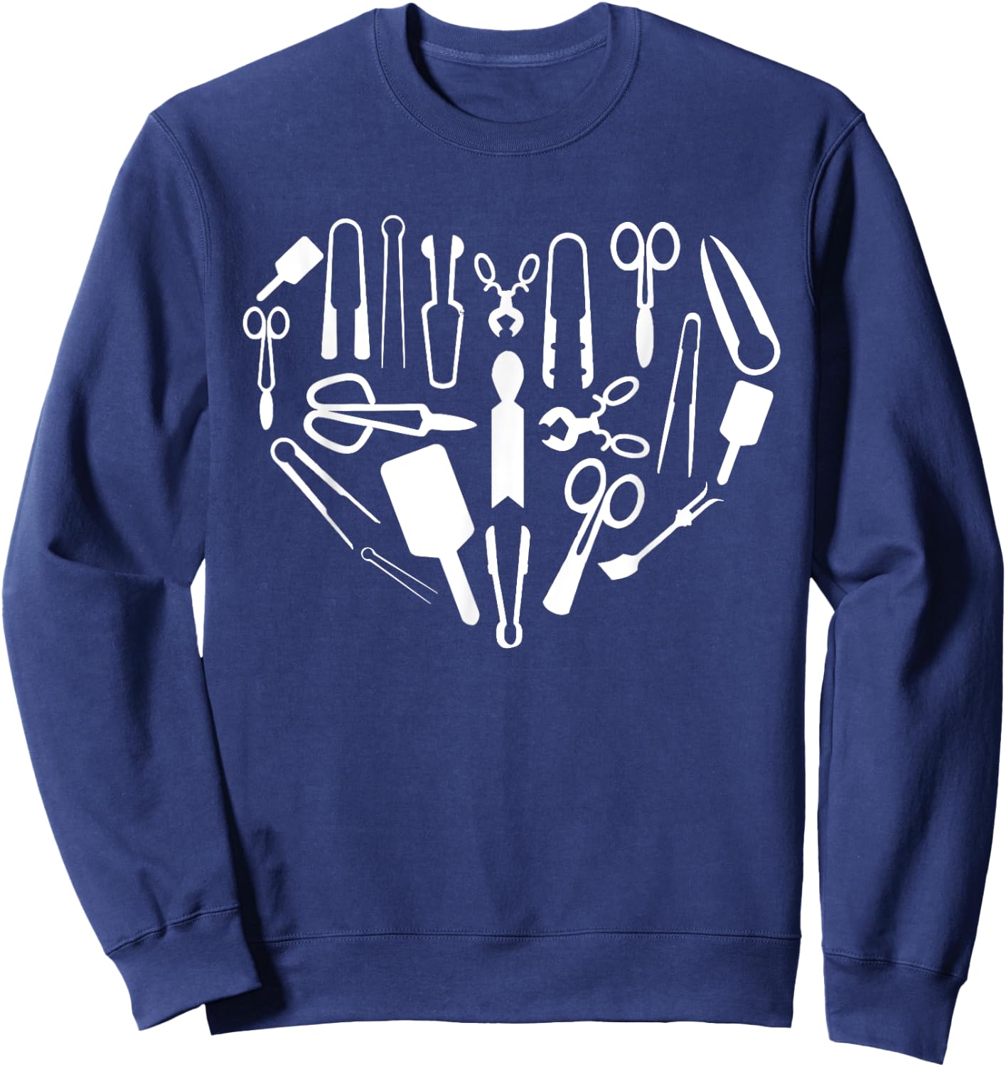 Cool Glassblowing Women Glassblower Glass Tool Heart Sweatshirt - Sweatshirt | Navy