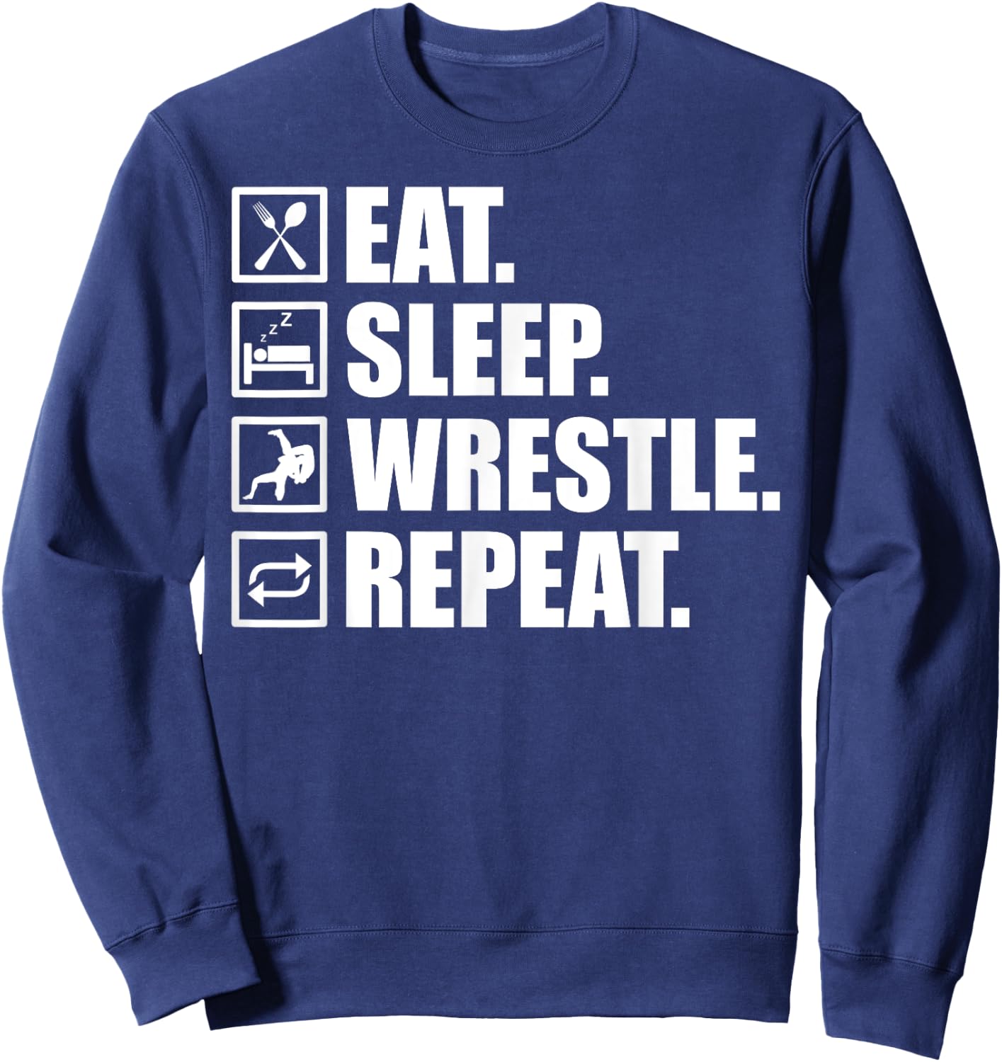 Funny Wrestling Designs Women Wrestle Athlete Fans Sweatshirt - Sweatshirt | Navy