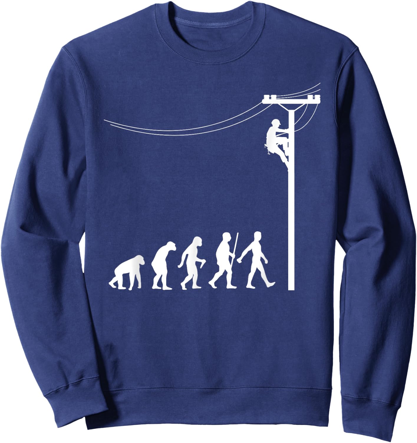 Funny Lineman Designs Women Electrician Engineers Sweatshirt - Sweatshirt | Navy