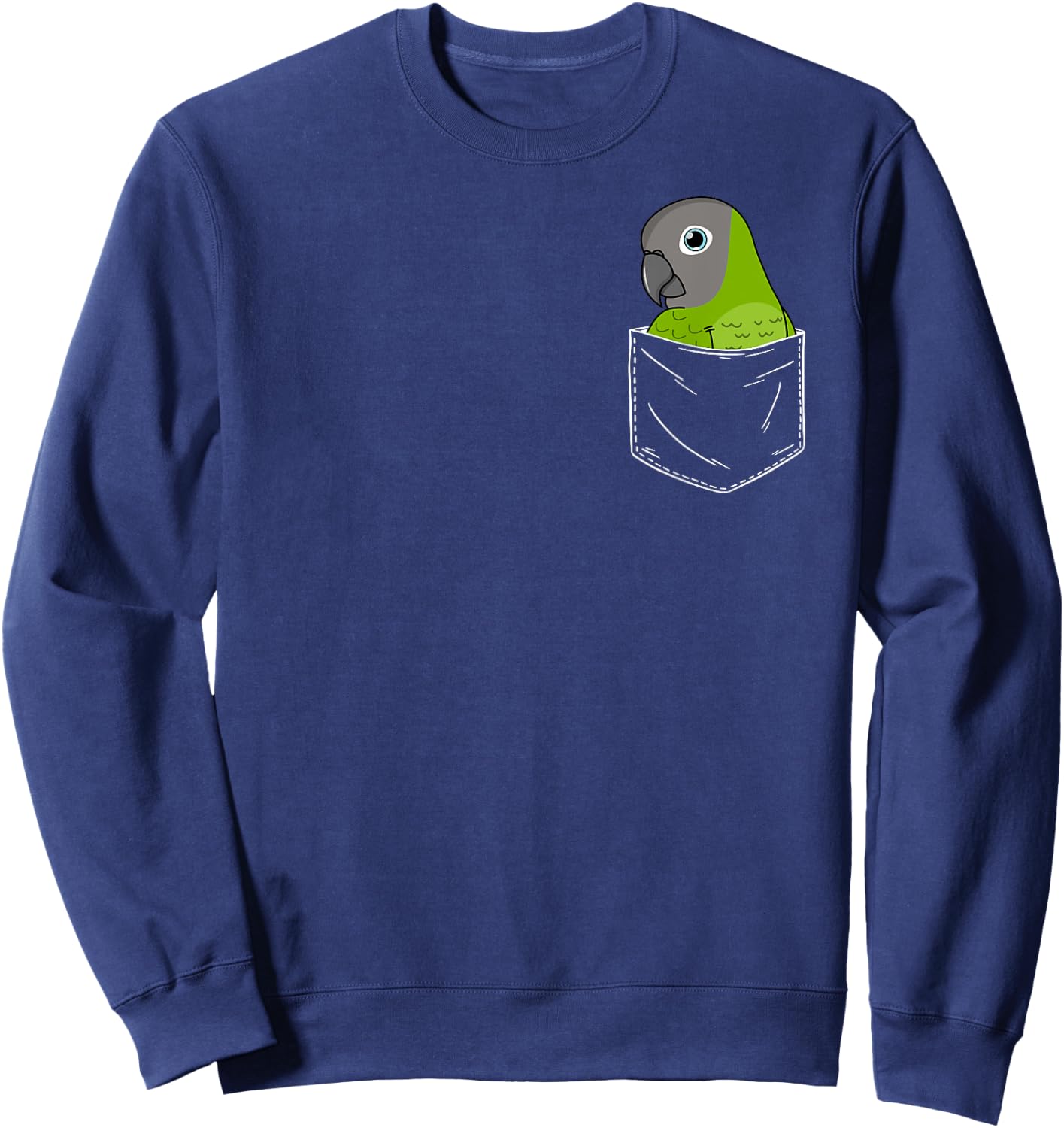 Cute Parrot In A Pocket I Dusky-headed Conure Sweatshirt - Sweatshirt | Navy