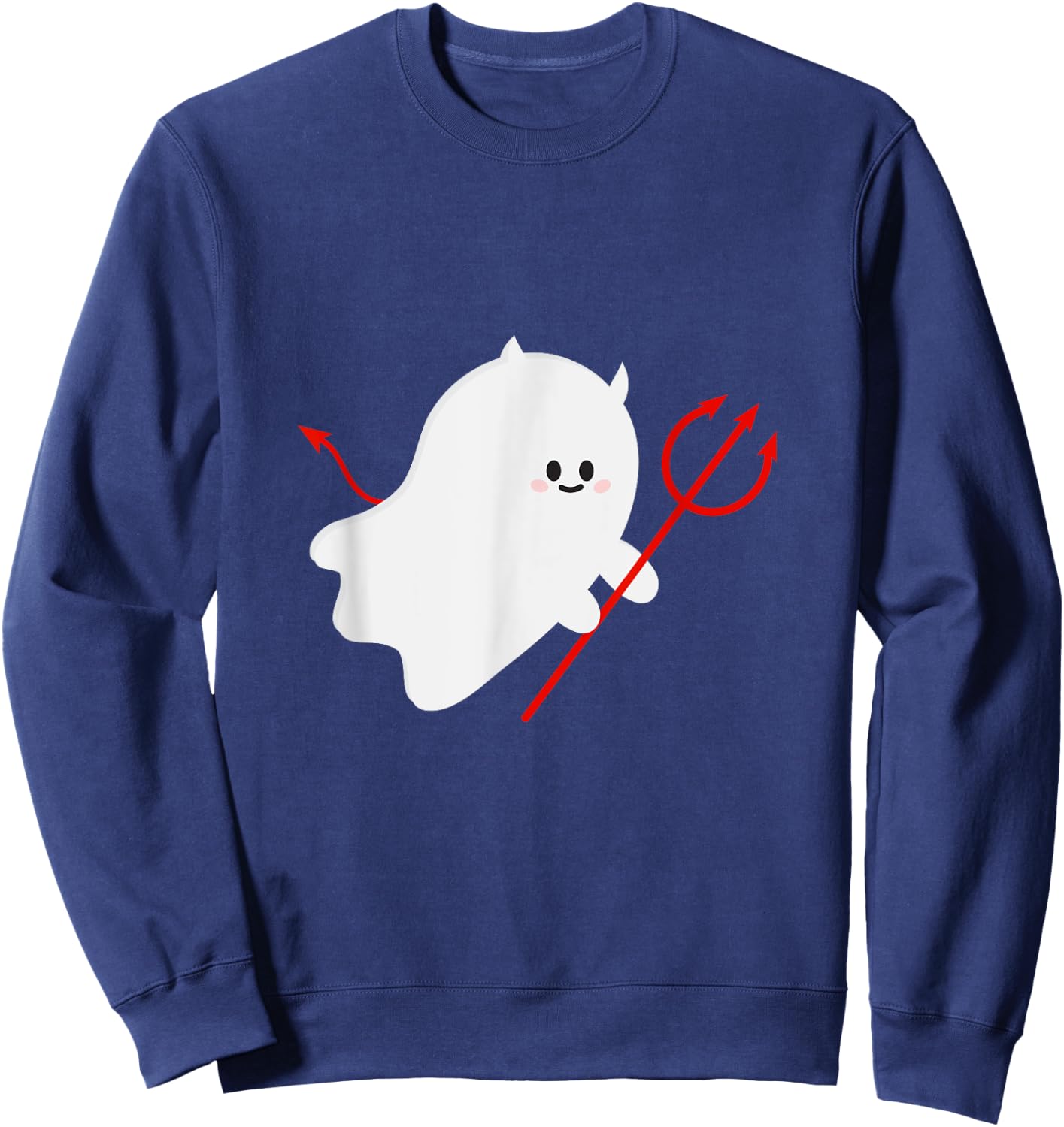 Cute Ghost Devil Halloween Costume Sweatshirt - Sweatshirt | Navy