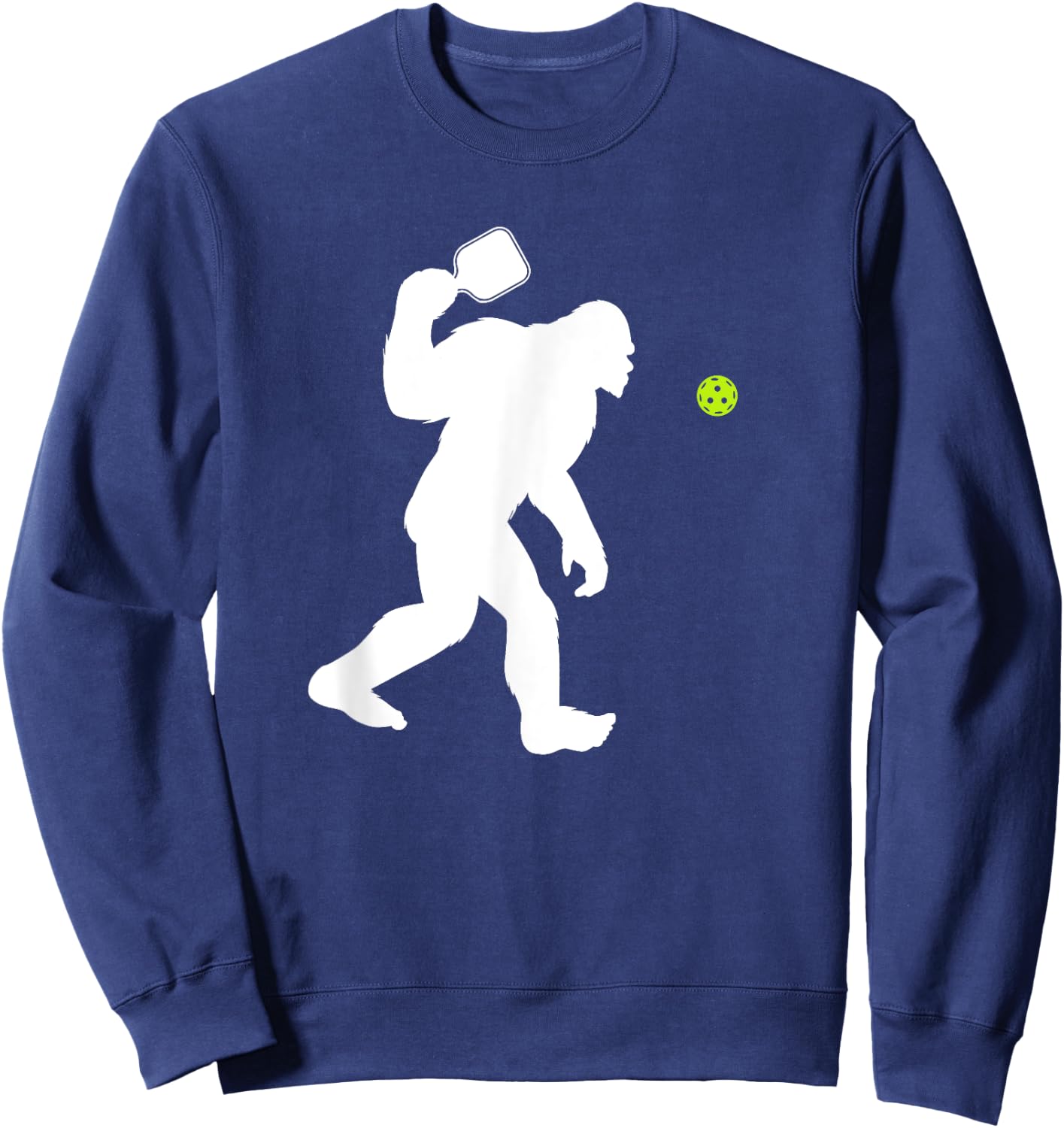 Bigfoot playing Pickleball Sweatshirt - Sweatshirt | Navy