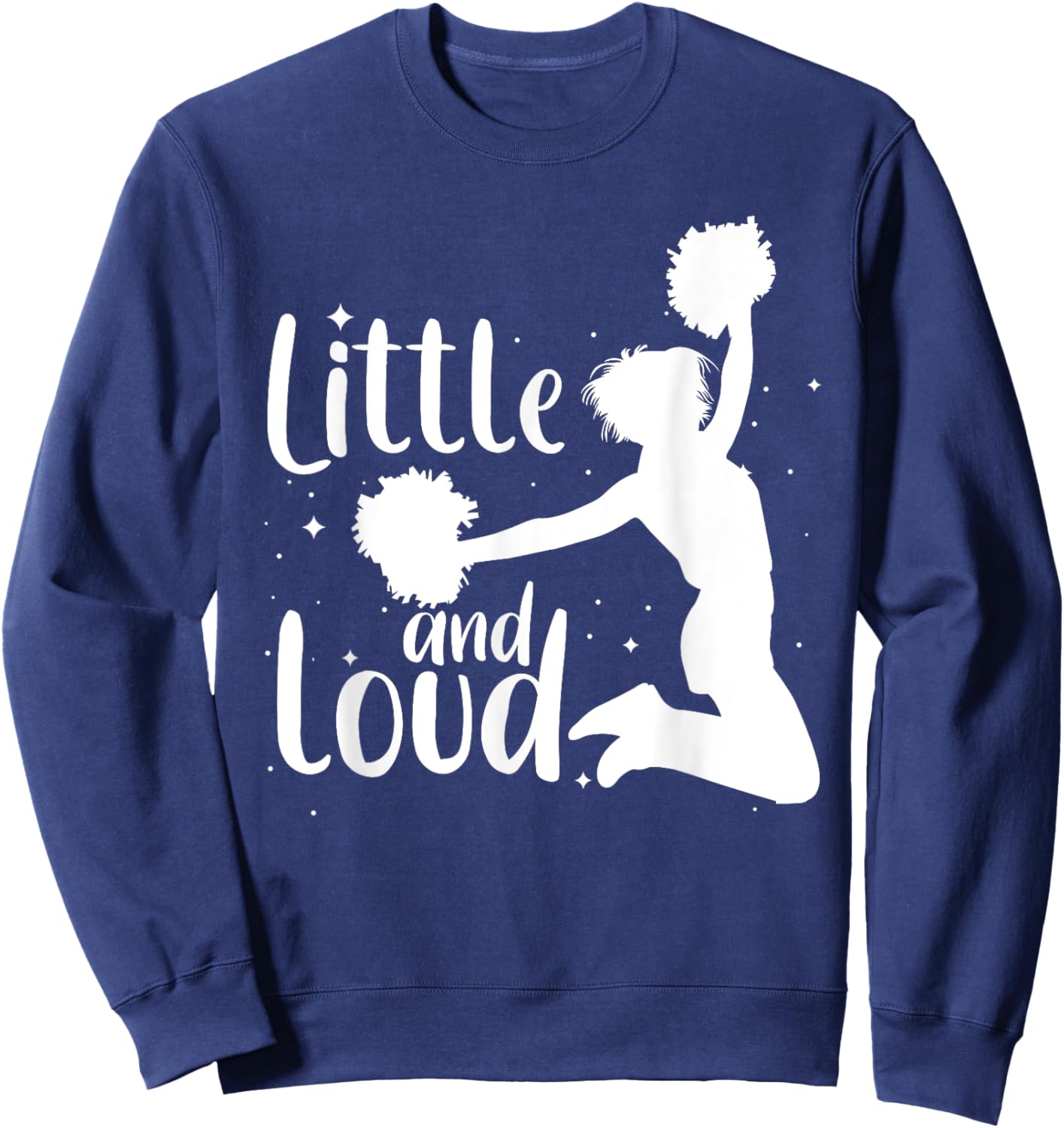 Cute Cheerleader Art Girls Cheering Cheerleading Sweatshirt - Sweatshirt | Navy