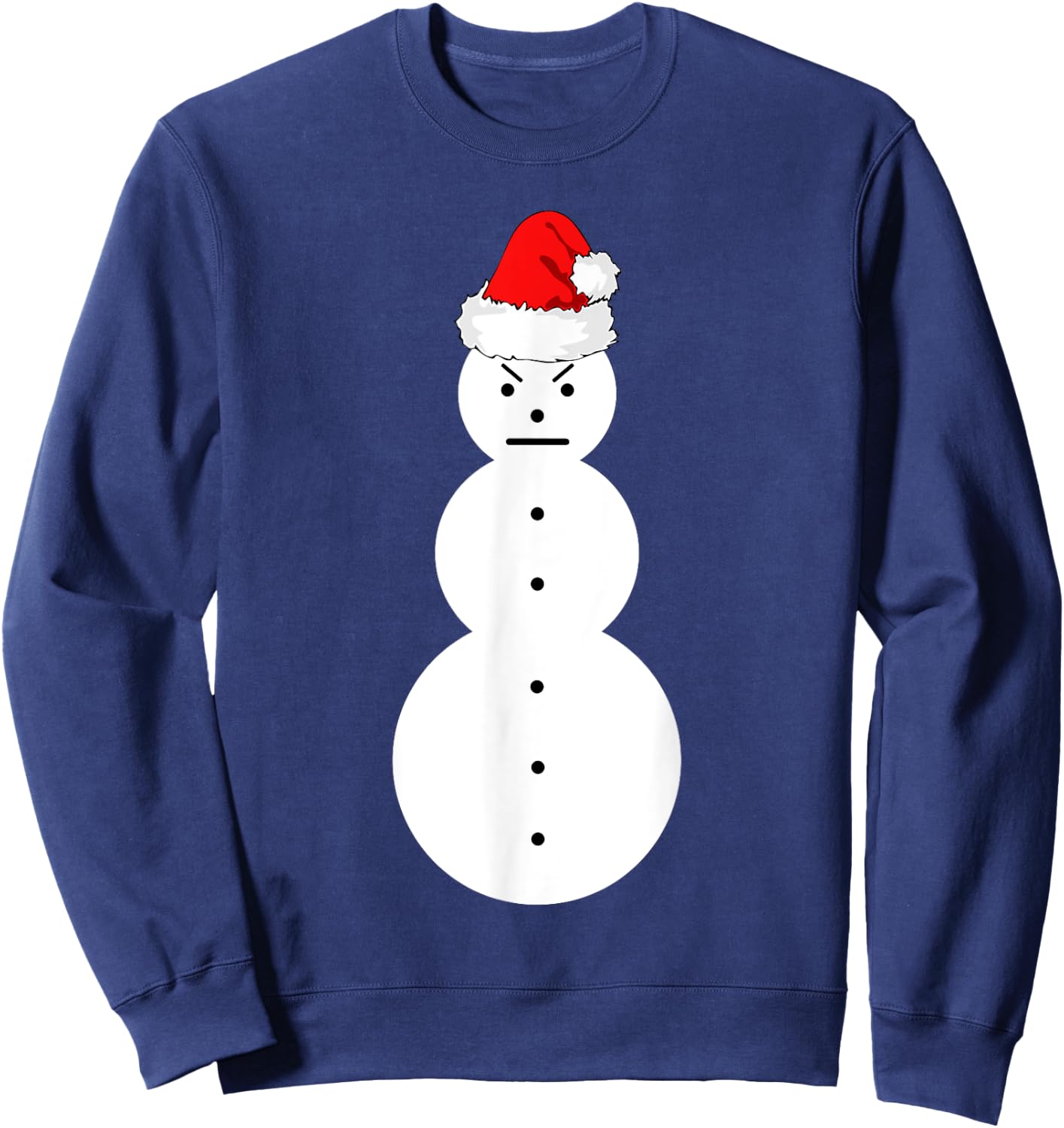jeezy snowman Santa hat Christmas shirt Sweatshirt - Sweatshirt | Navy