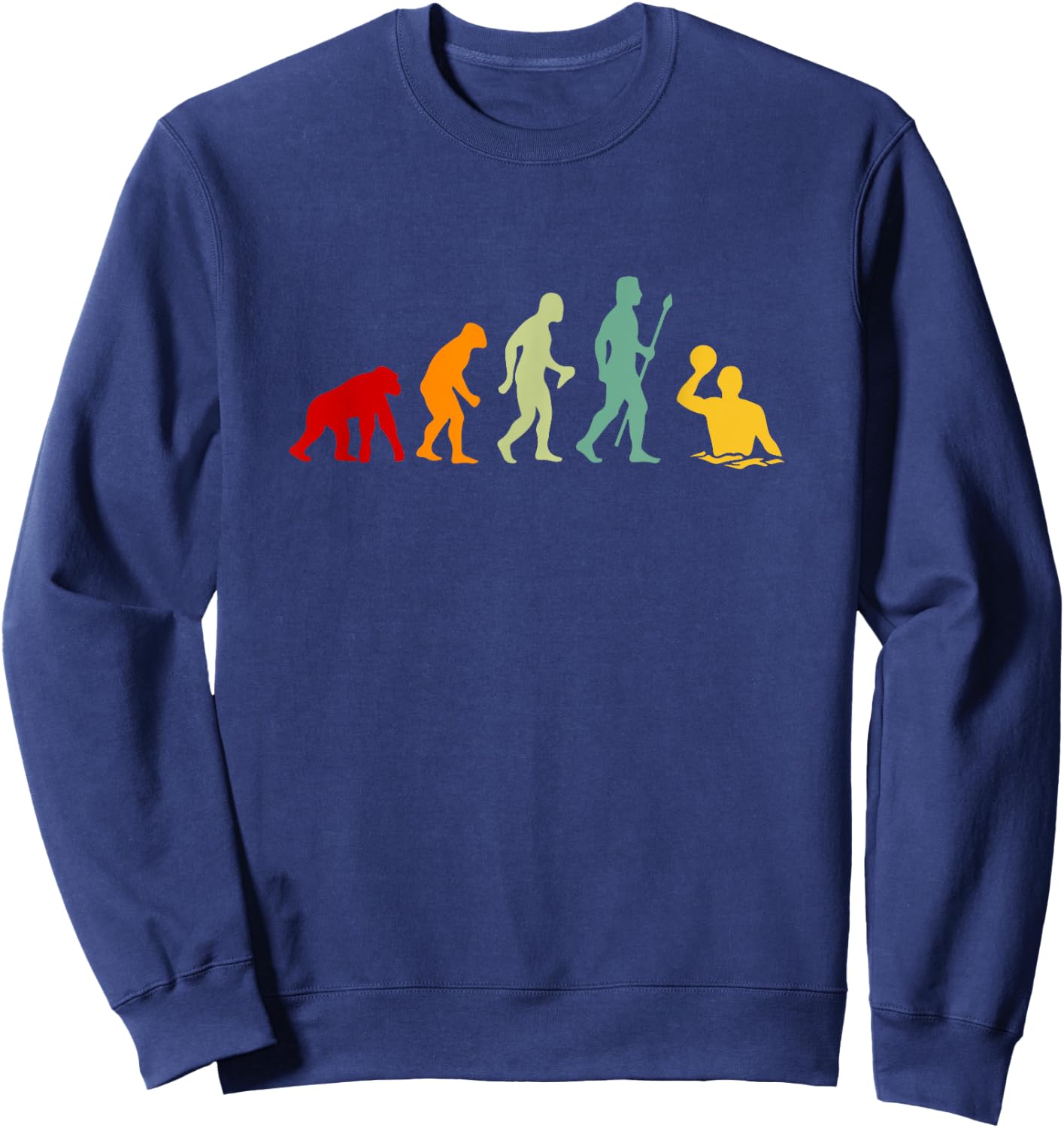 Evolution Water Polo Funny Water Polo Player Sweatshirt - Sweatshirt | Navy