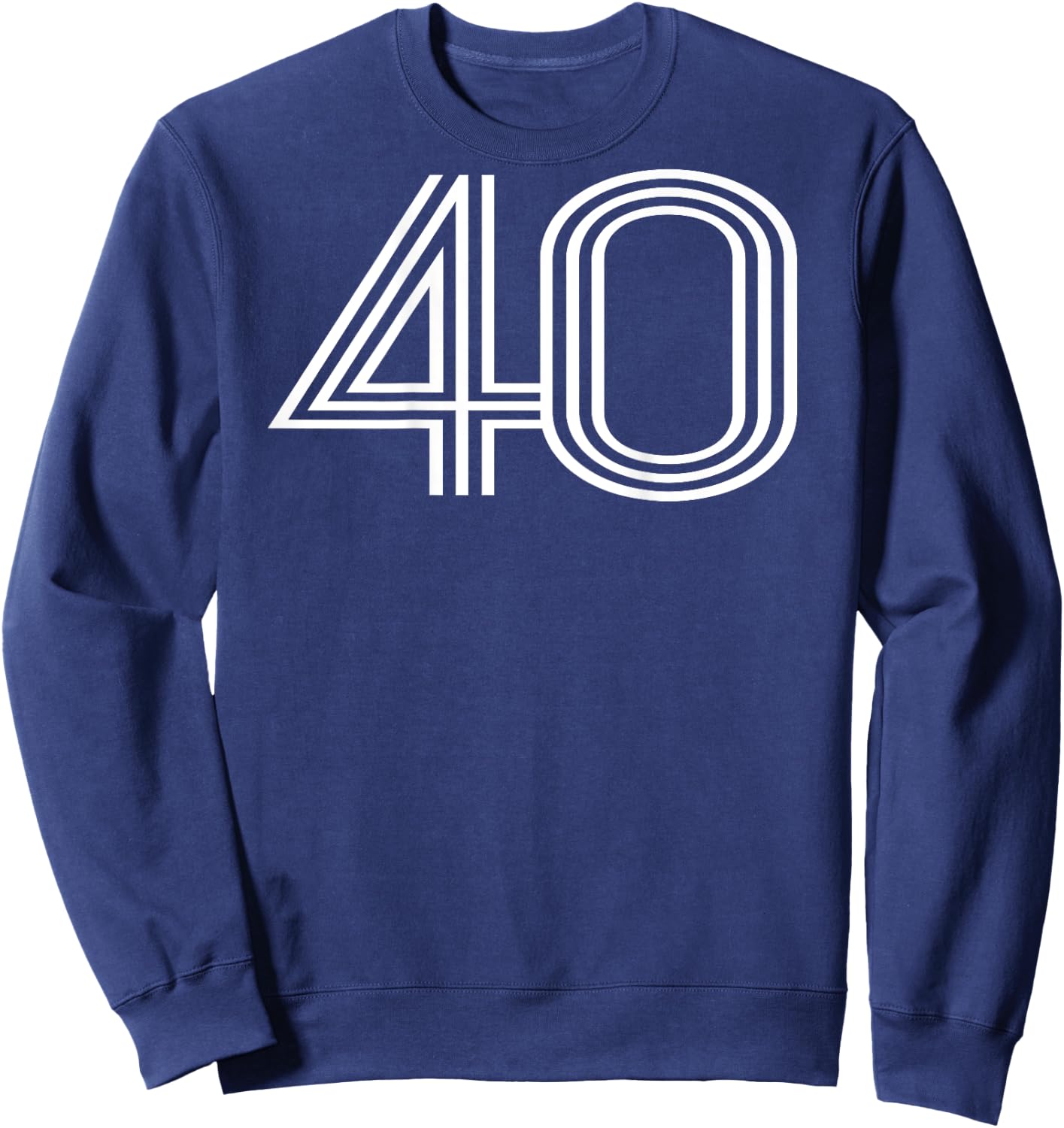 Number 40 Shirt Baseball Football Soccer Back Print Jersey Sweatshirt - Sweatshirt | Navy