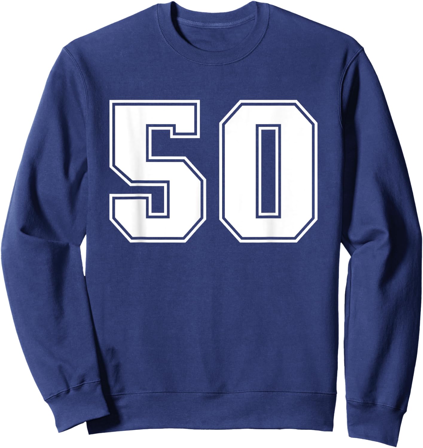 Number #50 Sports Jersey Lucky Number Sweatshirt - Sweatshirt | Navy