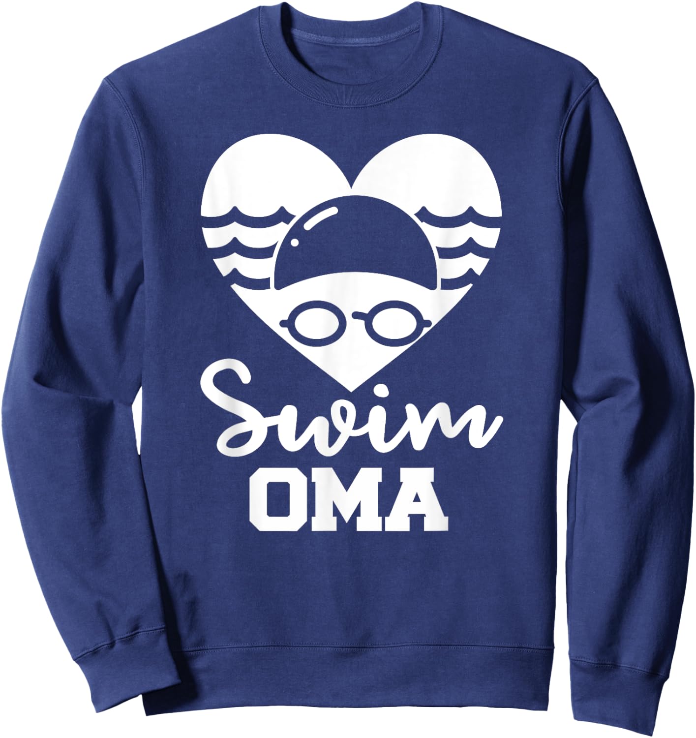 Swim Oma Funny Swimming Oma Sweatshirt - Sweatshirt | Navy