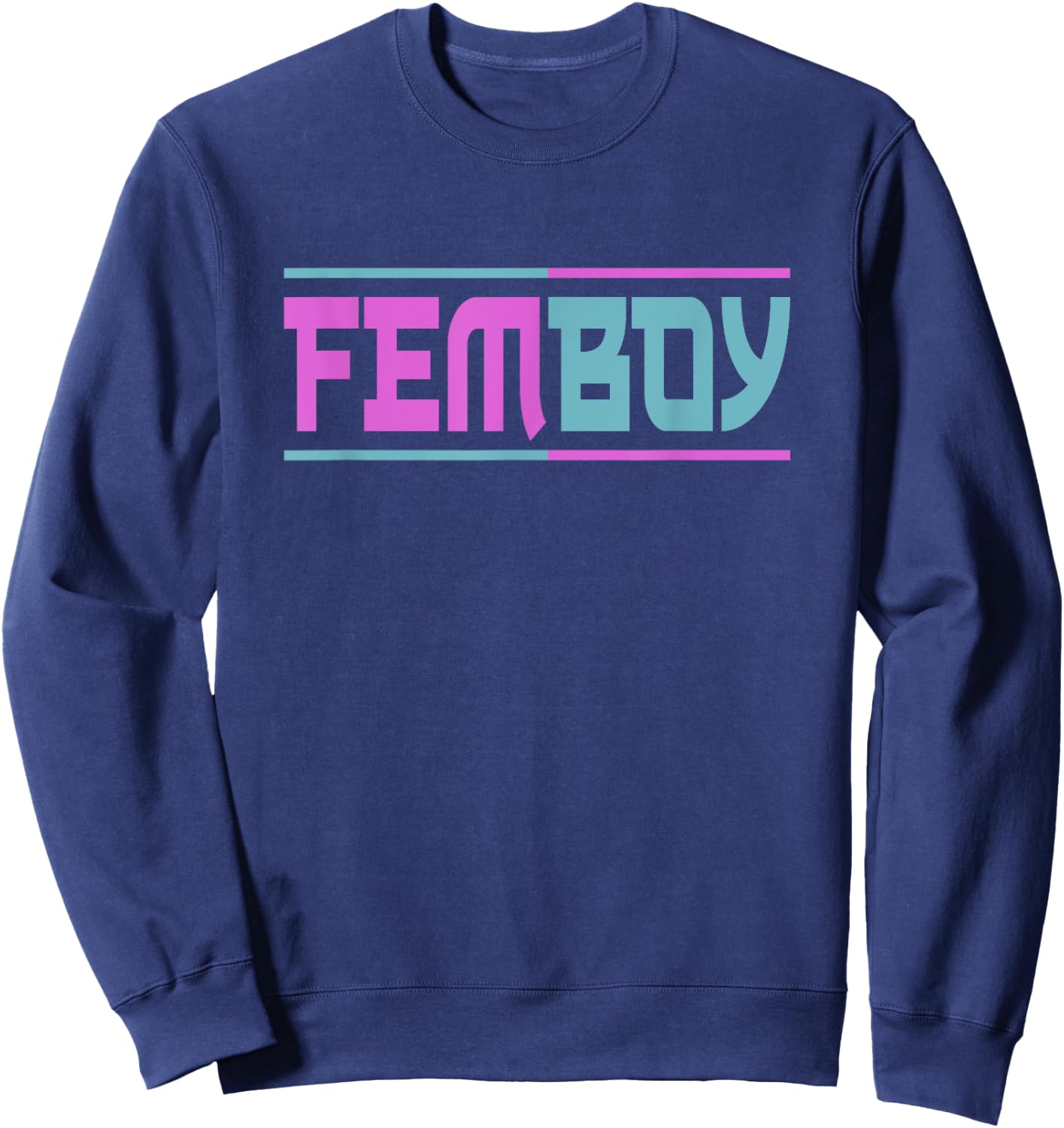 Femboy Anime Neko Femboy Anime Cute Femboy Sweatshirt - Sweatshirt | Navy