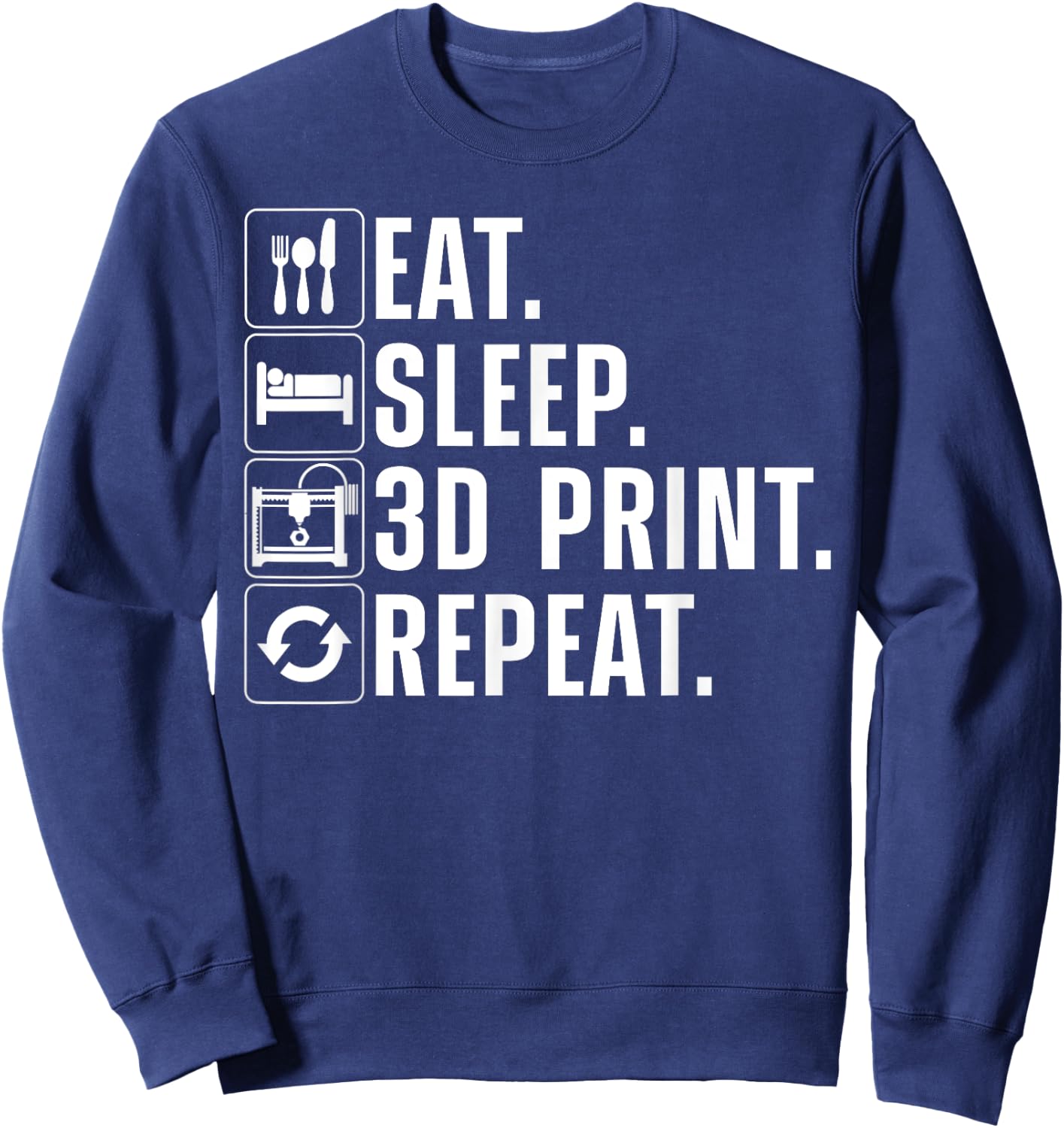 Cool 3D Printing Women 3D Printer Lovers Print Geeks Sweatshirt - Sweatshirt | Navy