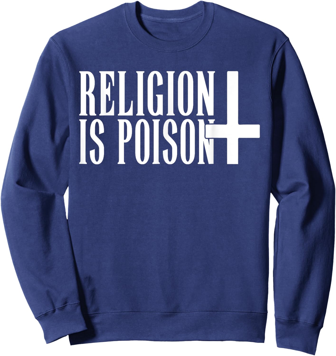 Funny Antichrist Satanism Satanic Occult Satan Atheist Satan Sweatshirt - Sweatshirt | Navy