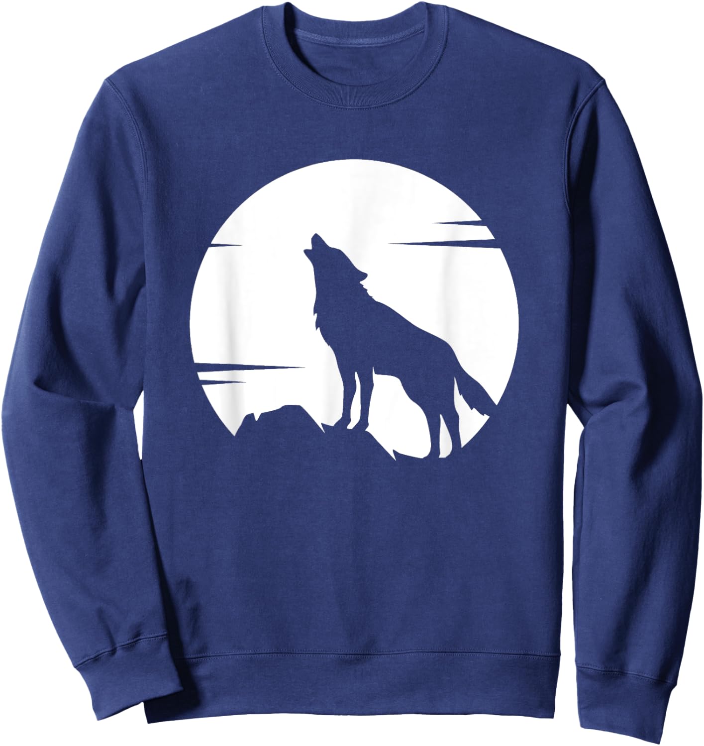 Lone Wolf Howling at the Moon Jackal Animal Gift Men Women Sweatshirt - Sweatshirt | Navy