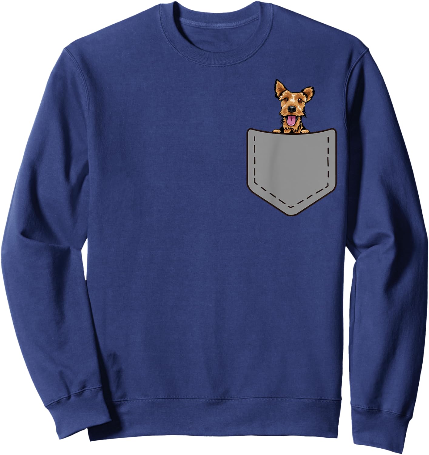 Funny Welsh Terrier Dog in your Pocket Dog lovers owners Sweatshirt - Sweatshirt | Navy