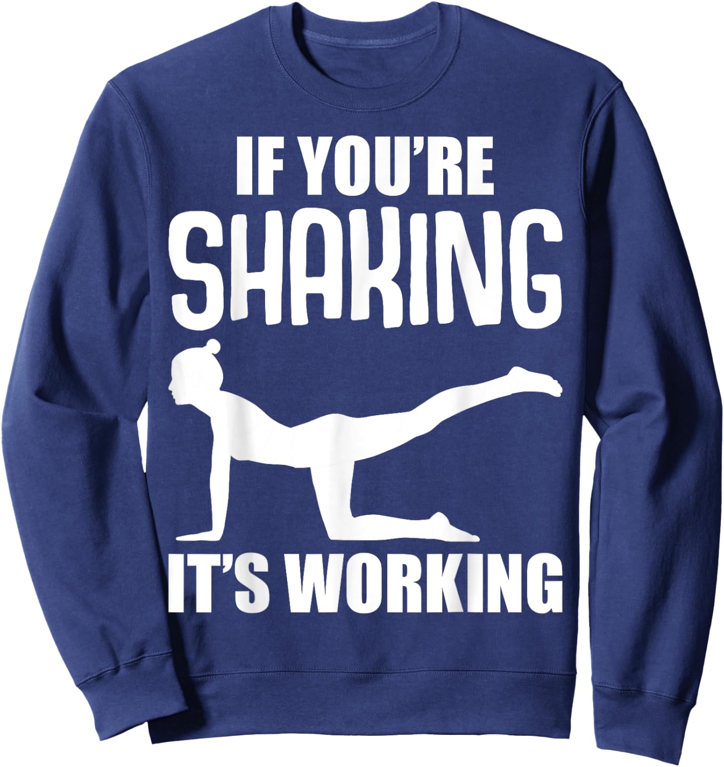 Cool Pilates Gifts Black -Adults Classic Fit Cotton Polyester Workout Small Sweatshirt - Sweatshirt | Navy