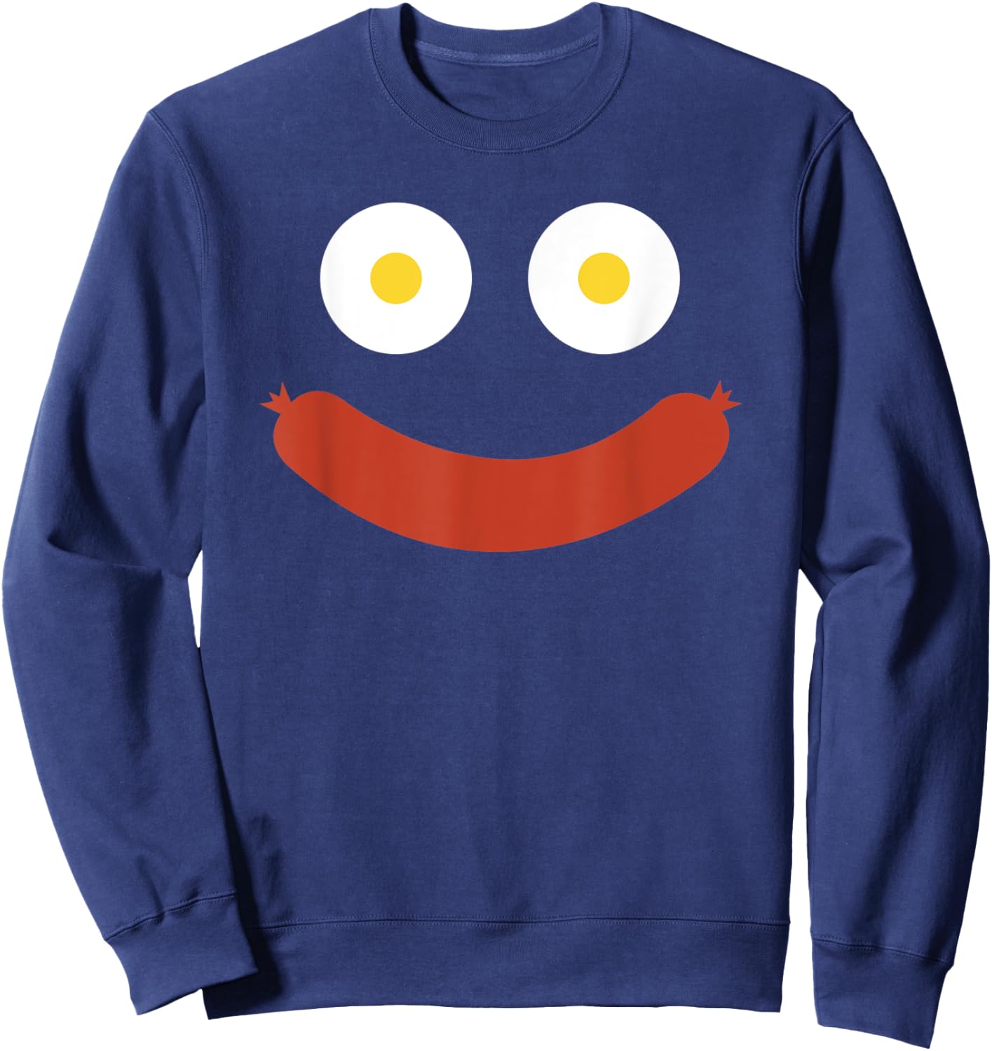 Eggs Sausage Happy Smile Sweatshirt - Sweatshirt | Navy