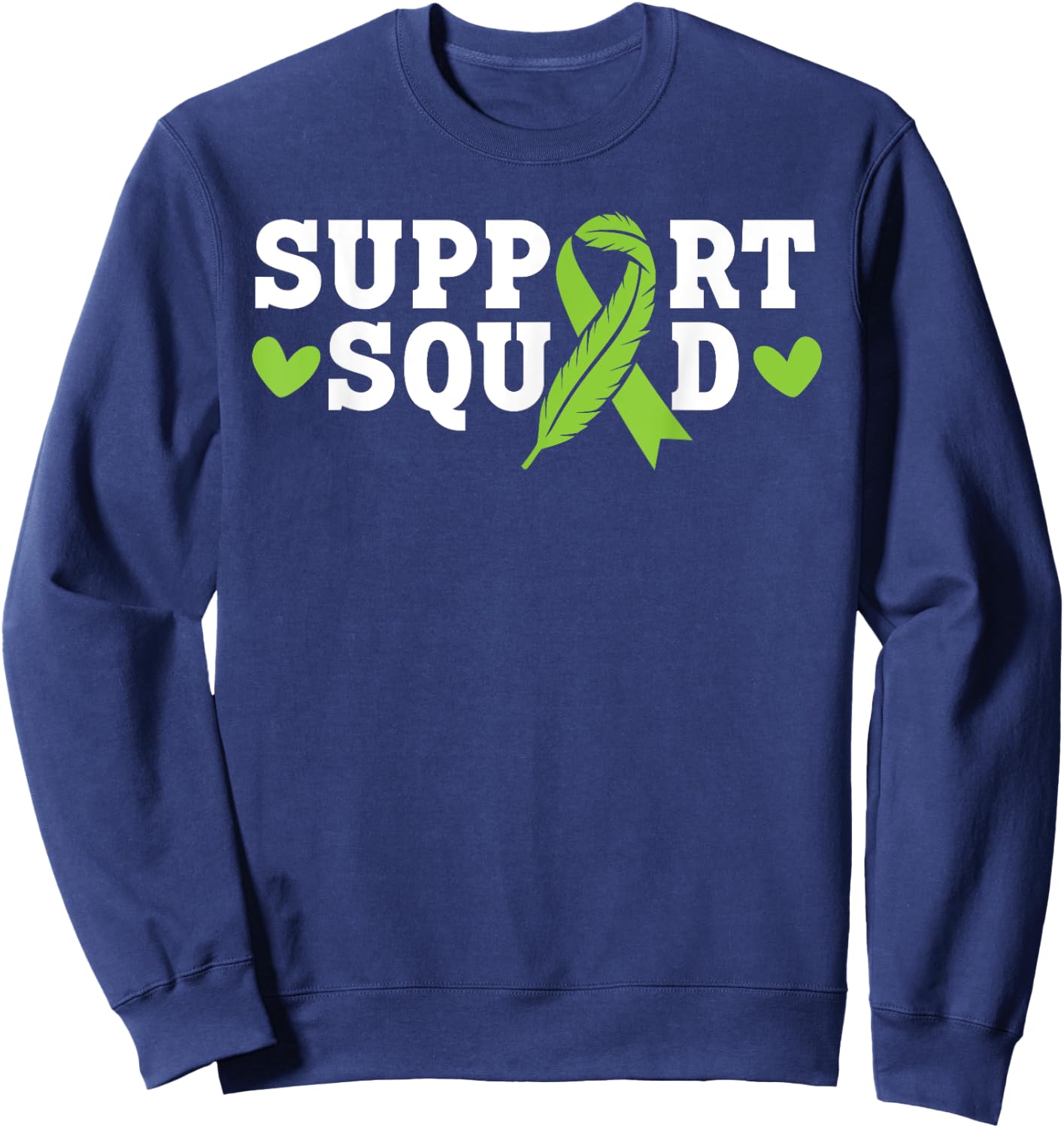 Support Squad Beat Cancer Non-Hodgkin Lymphoma Awareness Sweatshirt - Sweatshirt | Navy