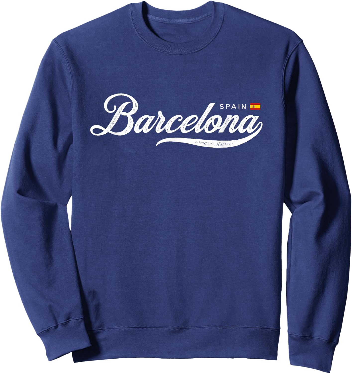 Barcelona Spain Retro Vintage Sweatshirt - Sweatshirt | Navy