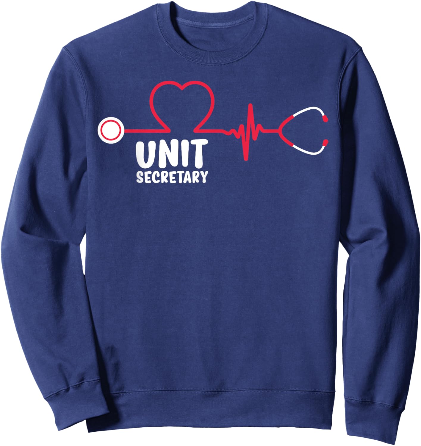 Unit Secretary Heartbeat Unit Secretaries Sweatshirt - Sweatshirt | Navy