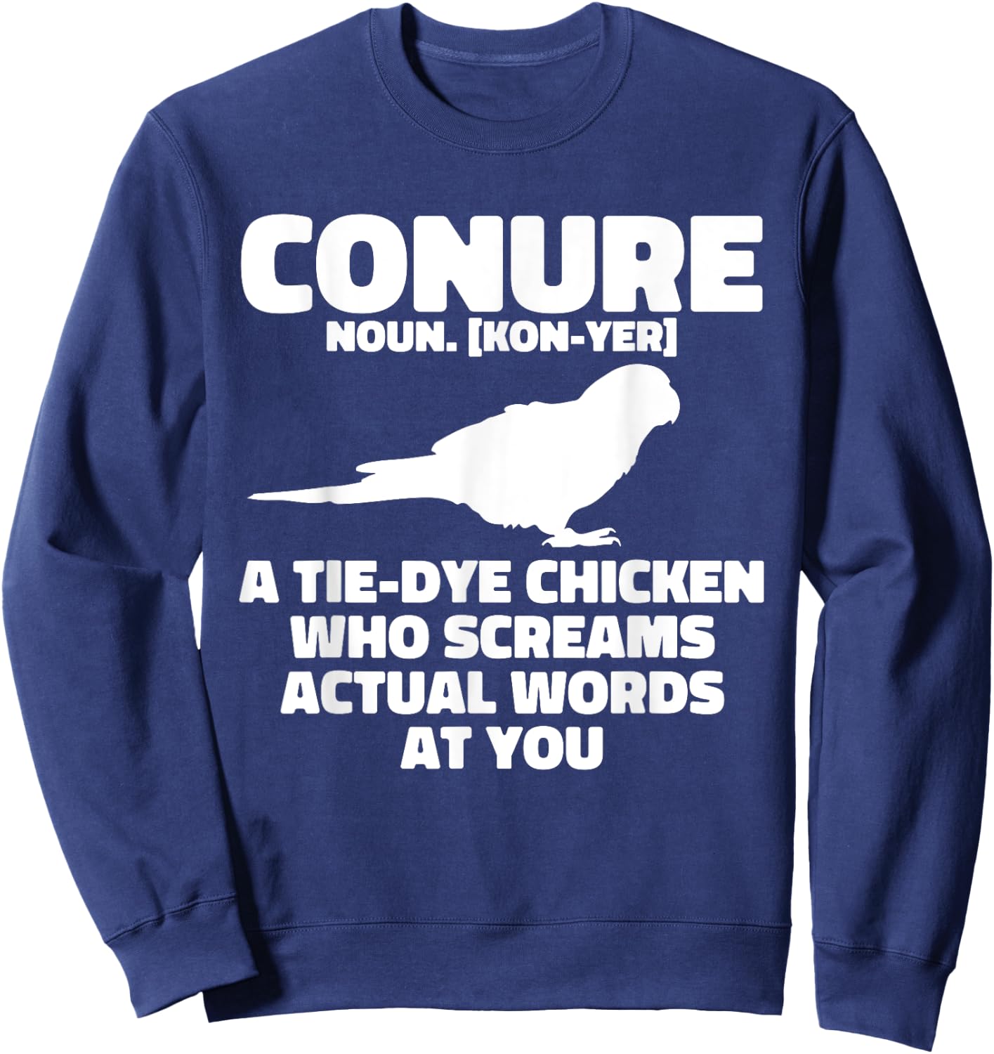 Green Cheek Conure Definition Parrot Bird Sun Conure Sweatshirt - Sweatshirt | Navy