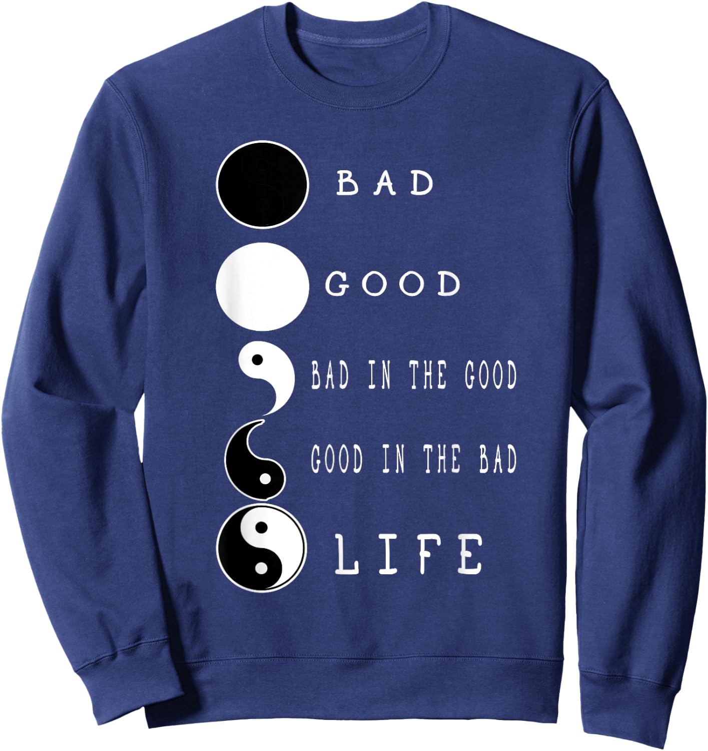 Wowtastic! -Adults Yoga - Black - Small Sweatshirt - Sweatshirt | Navy