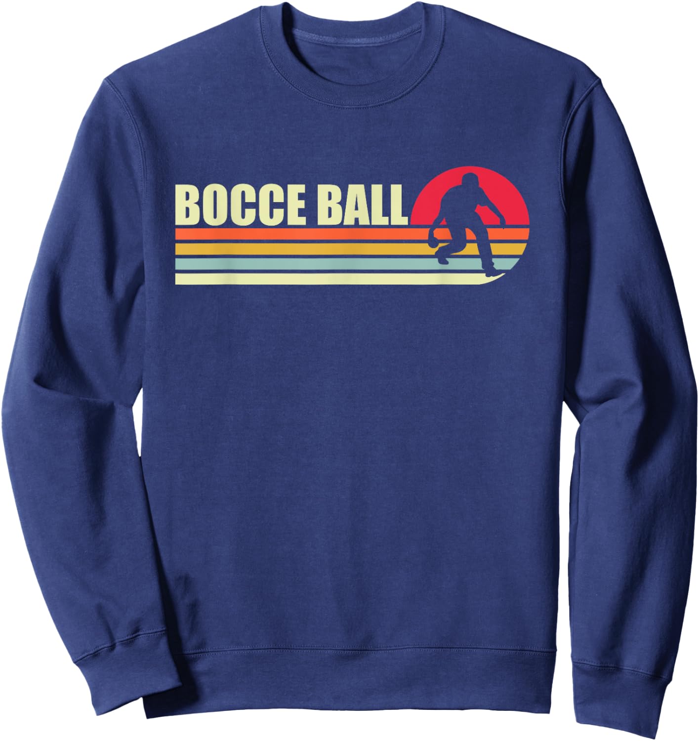 Bocce ball boules sports bocce banner retro design Sweatshirt - Sweatshirt | Navy